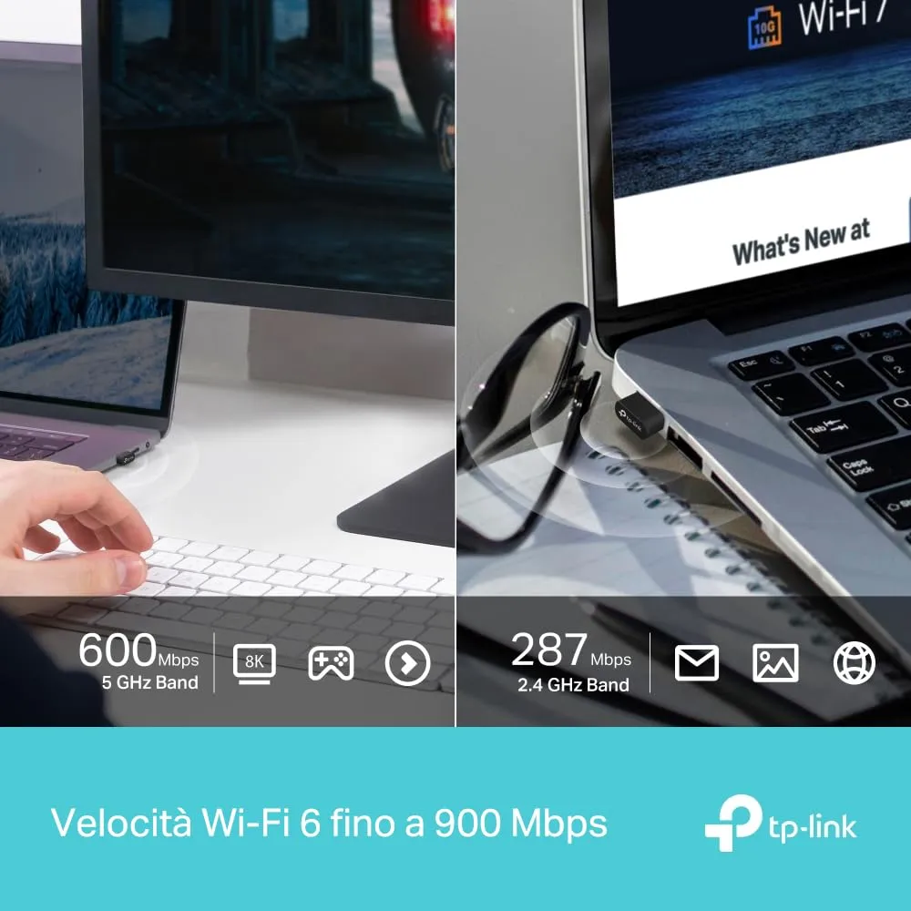 TP-Link Archer TX10UB Nano USB Wi-Fi Adapter AX900Mbps Bluetooth 5.3 for PC - immagine 7