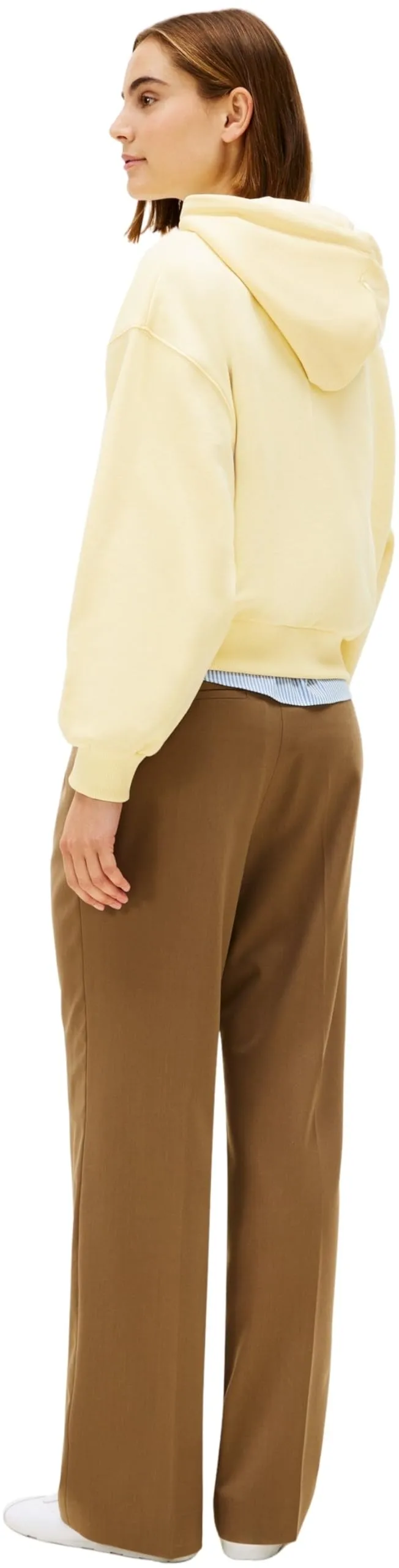 Tommy Hilfiger Donna Felpa con Cappuccio Corp Logo, Zesty Yellow, XXL - immagine 3