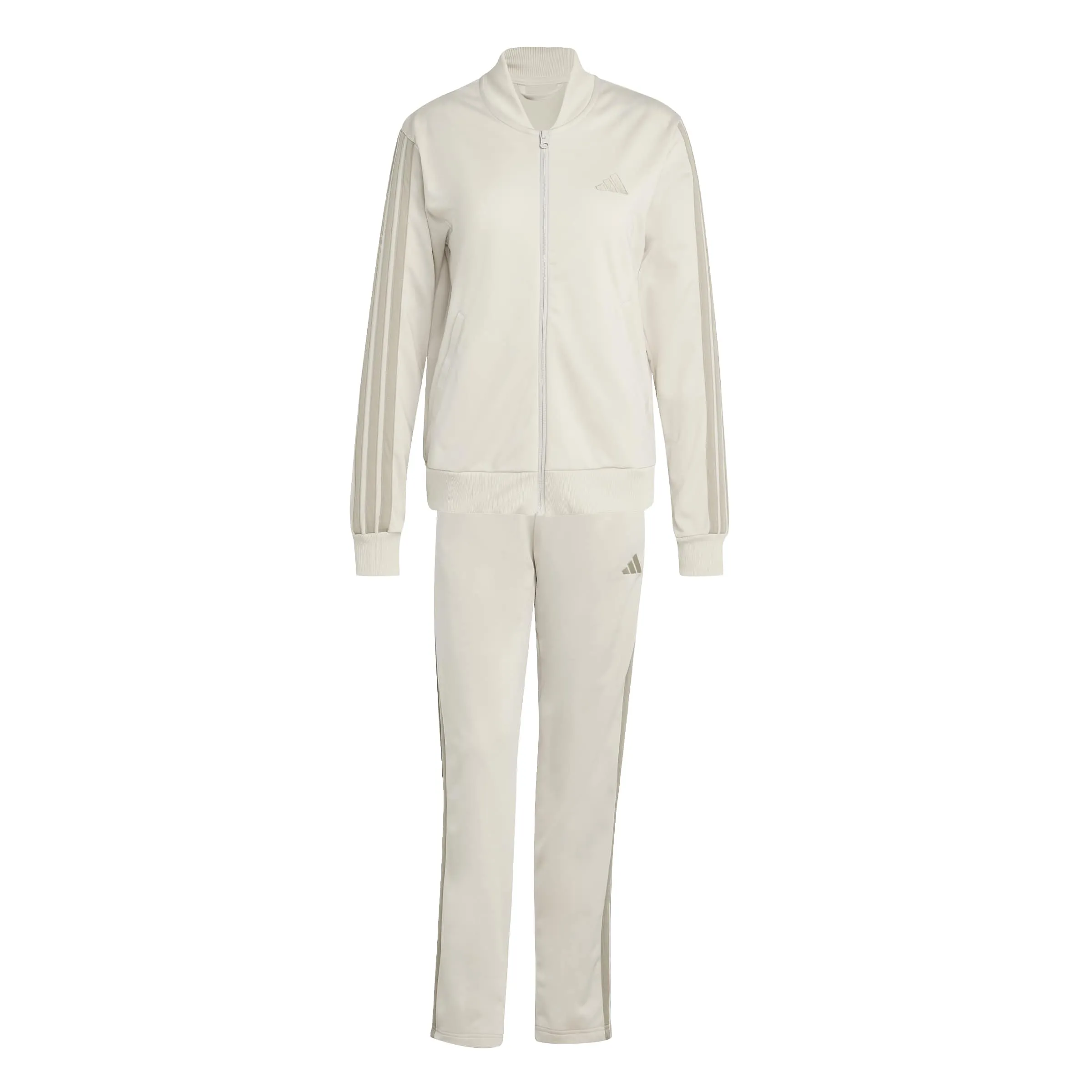 adidas Donna Essentials 3-Stripes Track Suit, Crystal Linen/beige, XL - immagine 1