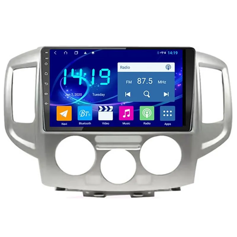 YFYANFEI 2 DIN Bluetooth Autoradio for Nissan NV200 2011-2018, 9 Inch HD Touch Screen, 8 Core, 2GB RAM, 32GB ROM, 4G+WiFi - immagine 1