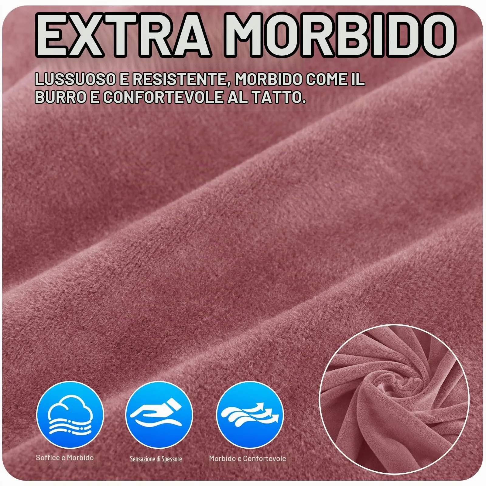 CYCMACO Copri Testata Letto in Velluto Universale 120cm, Rosa - immagine 4