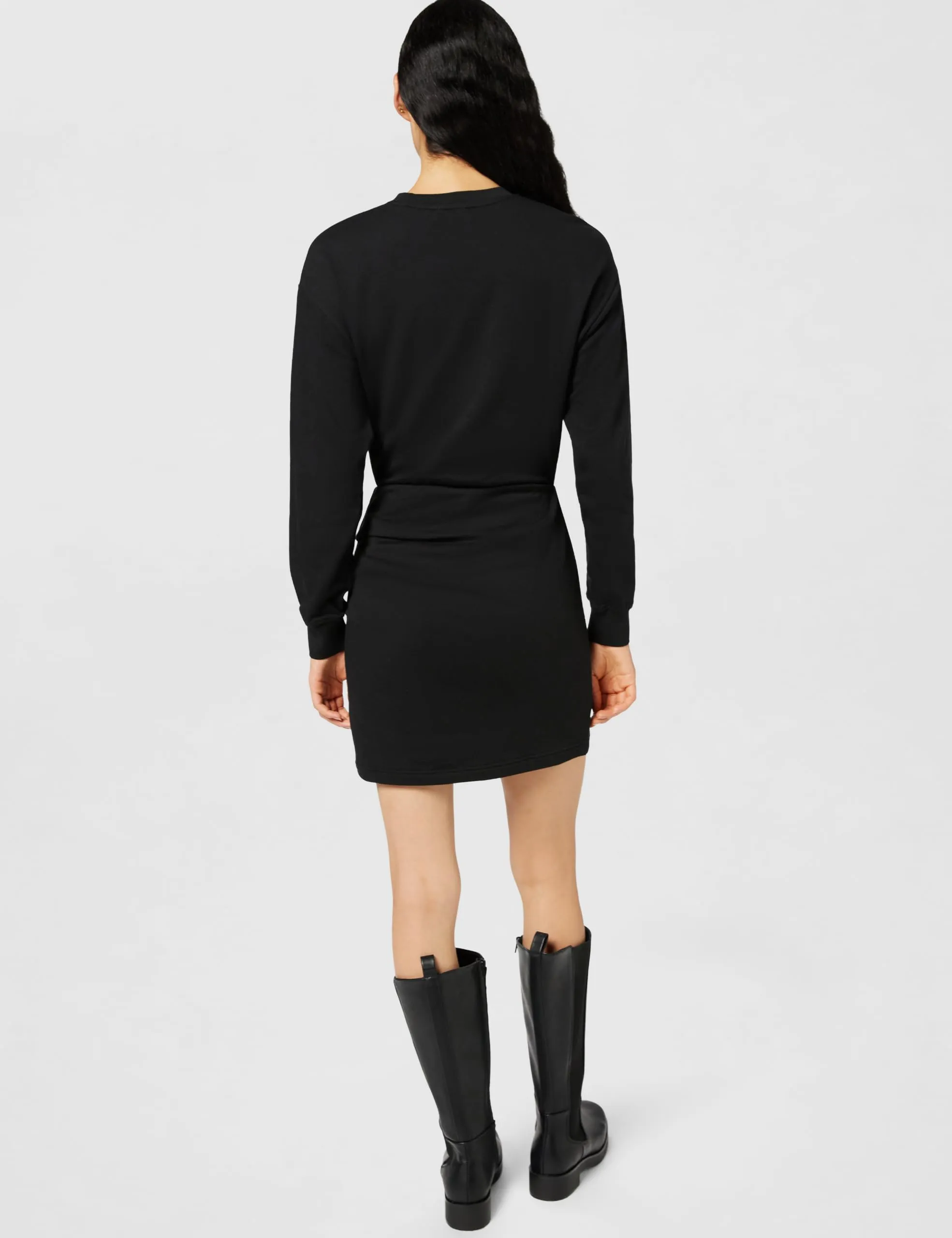 Calvin Klein Donna Abito Felpa Monologo Terry con Logo, Nero, XS - immagine 4