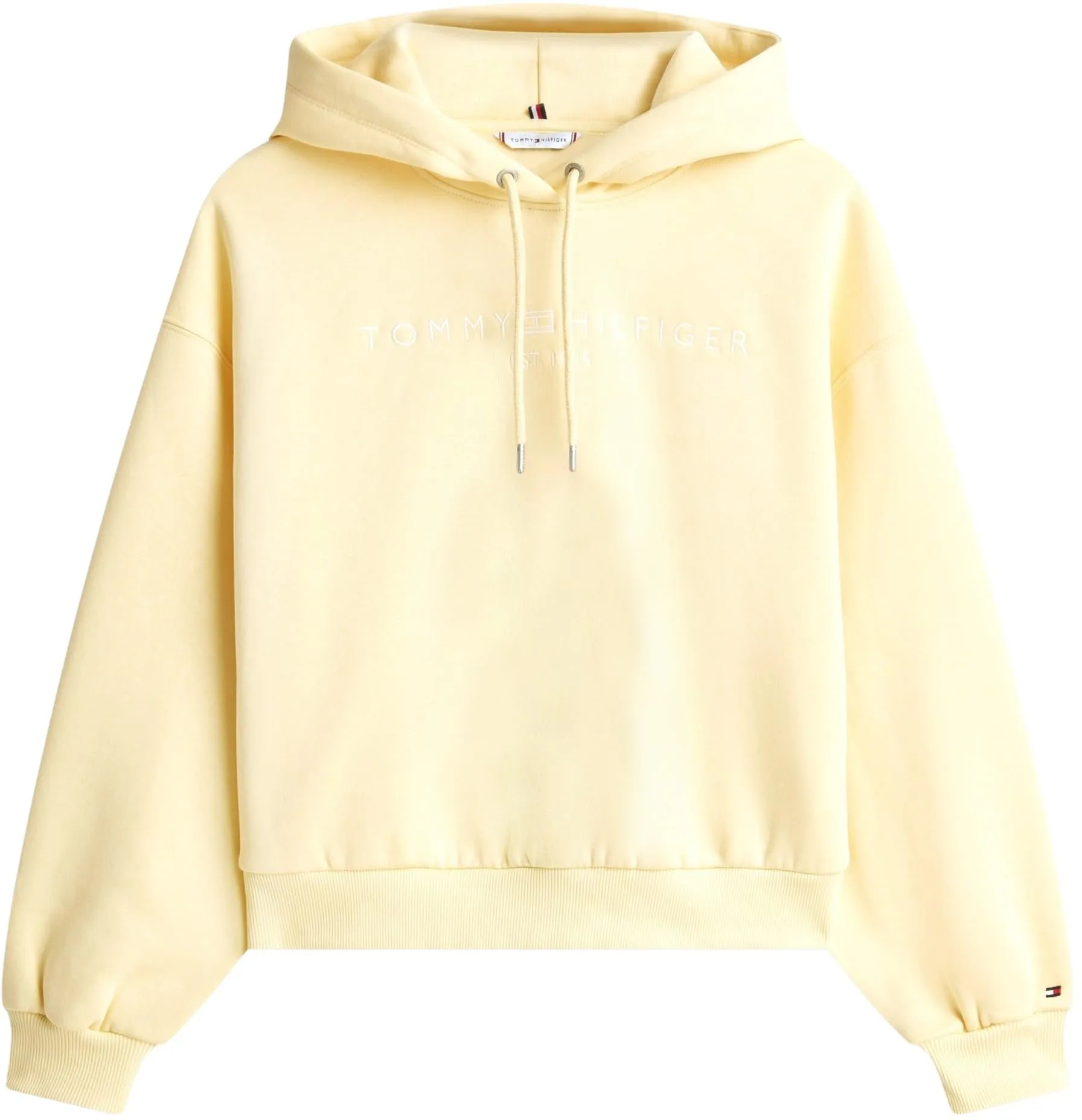 Tommy Hilfiger Donna Felpa con Cappuccio Corp Logo, Zesty Yellow, S - immagine 6