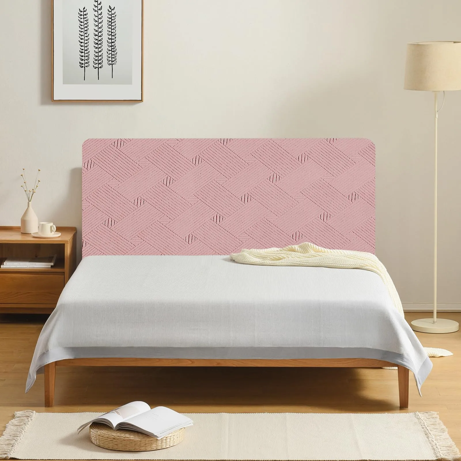 Ystyle Copri Testiera Letto Elasticizzata, 120cm, Rose - immagine 2