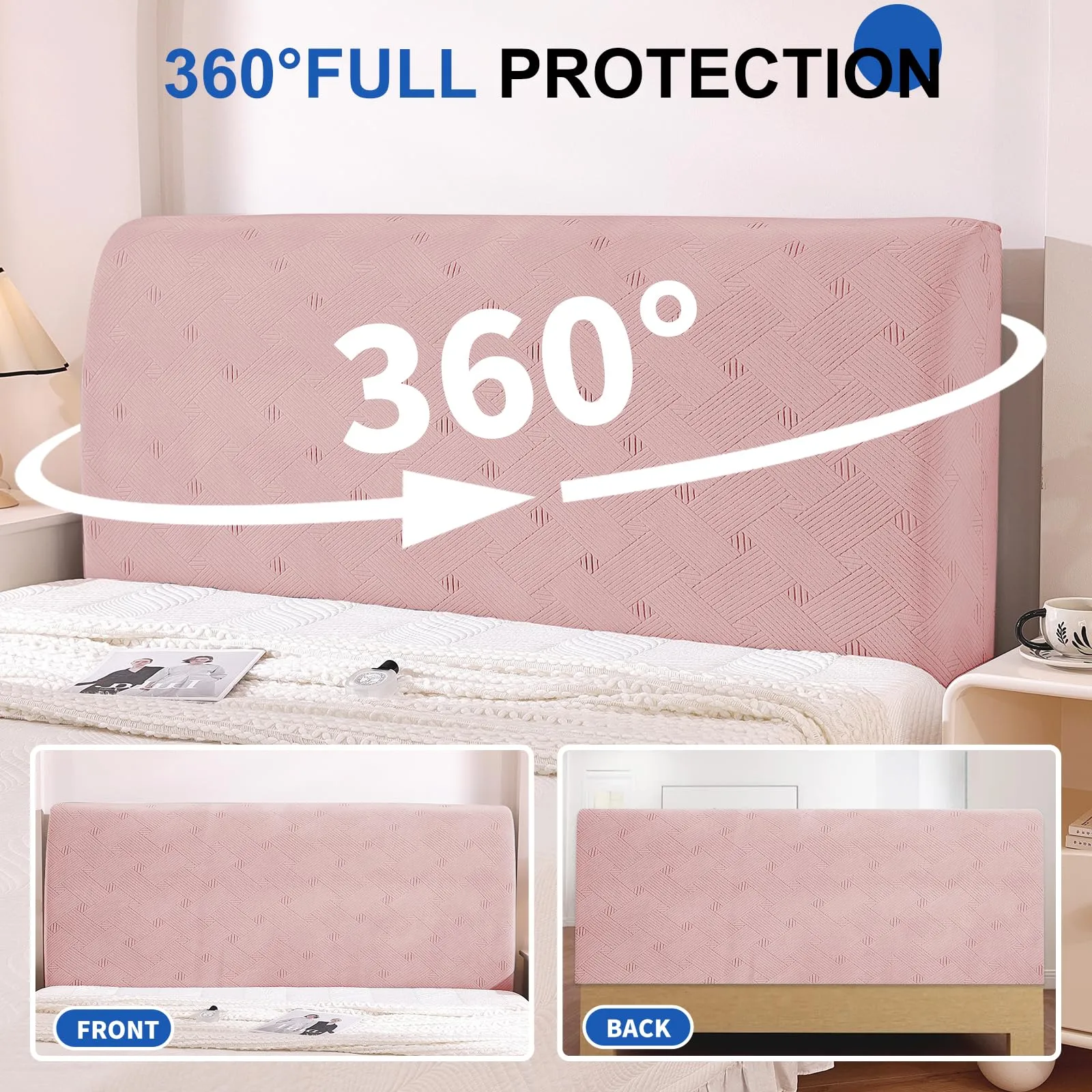 Ystyle Copri Testiera Letto Elasticizzata Matrimoniale, 150cm, Rose - immagine 6
