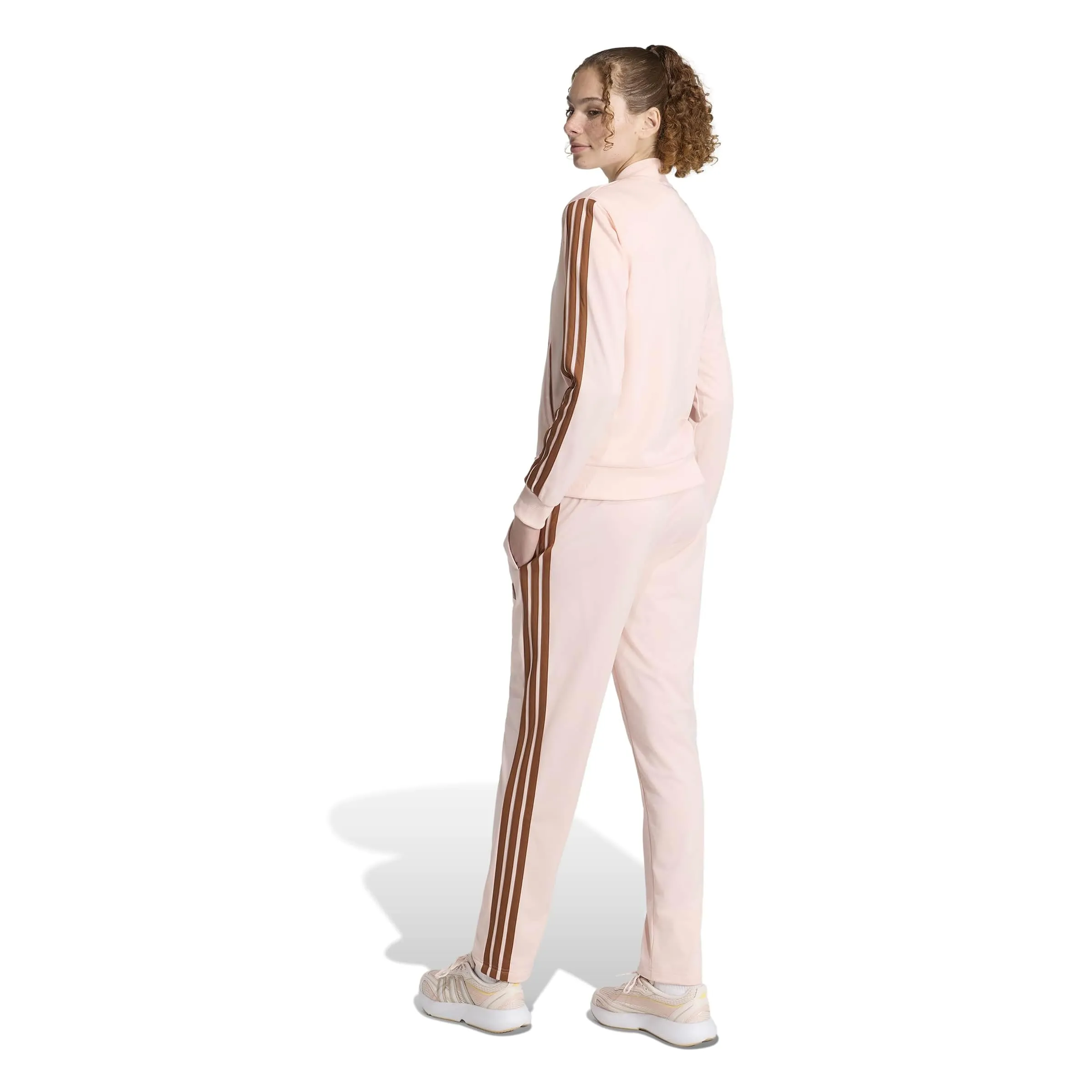adidas Essentials 3-Stripes Tracksuit, Blush Pink, S - immagine 2