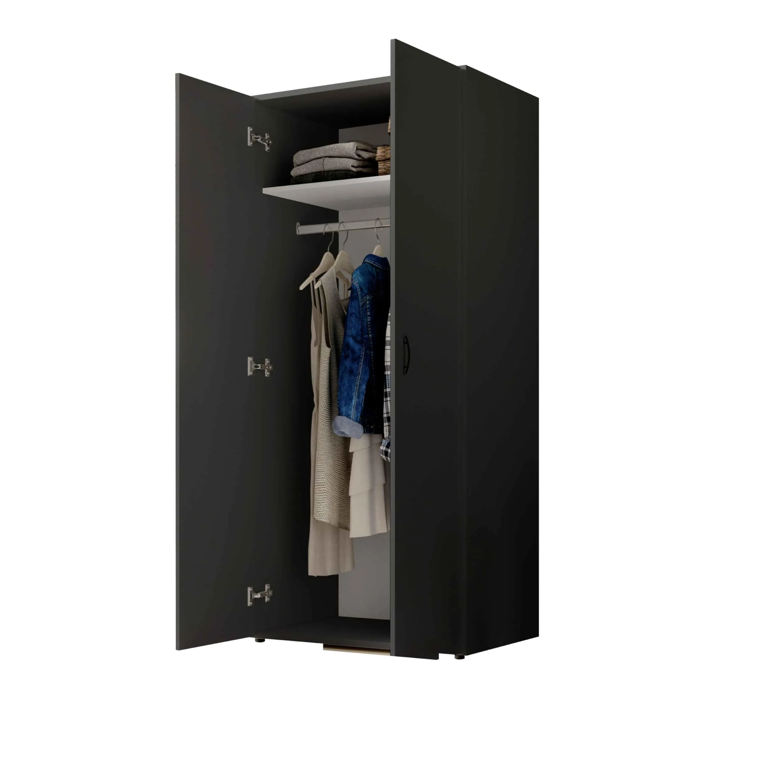 Avanti Trendstore Armadio Balu, 2 Ante a Battente, Grafite - immagine 6