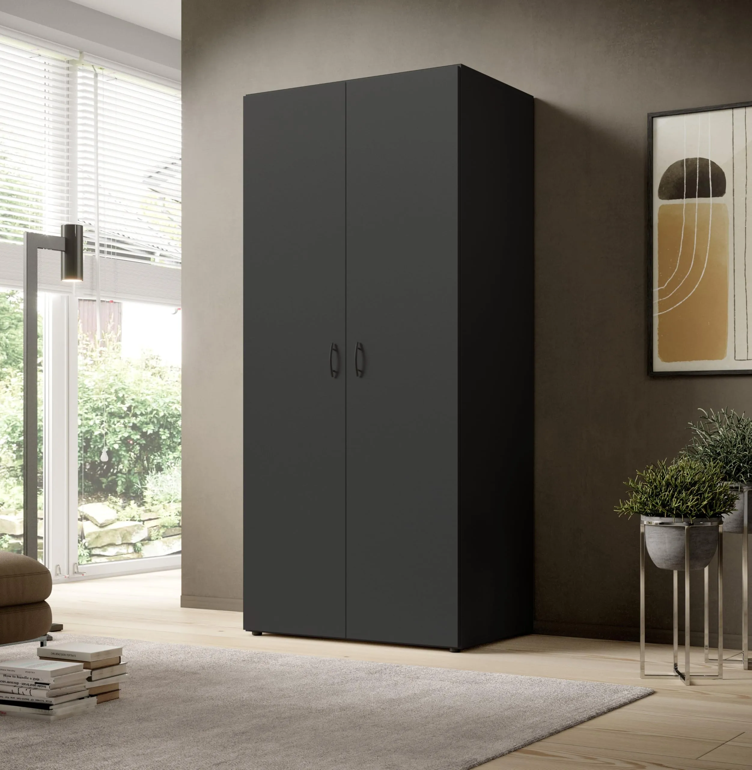 Avanti Trendstore Armadio Balu, 2 Ante a Battente, Grafite - immagine 7