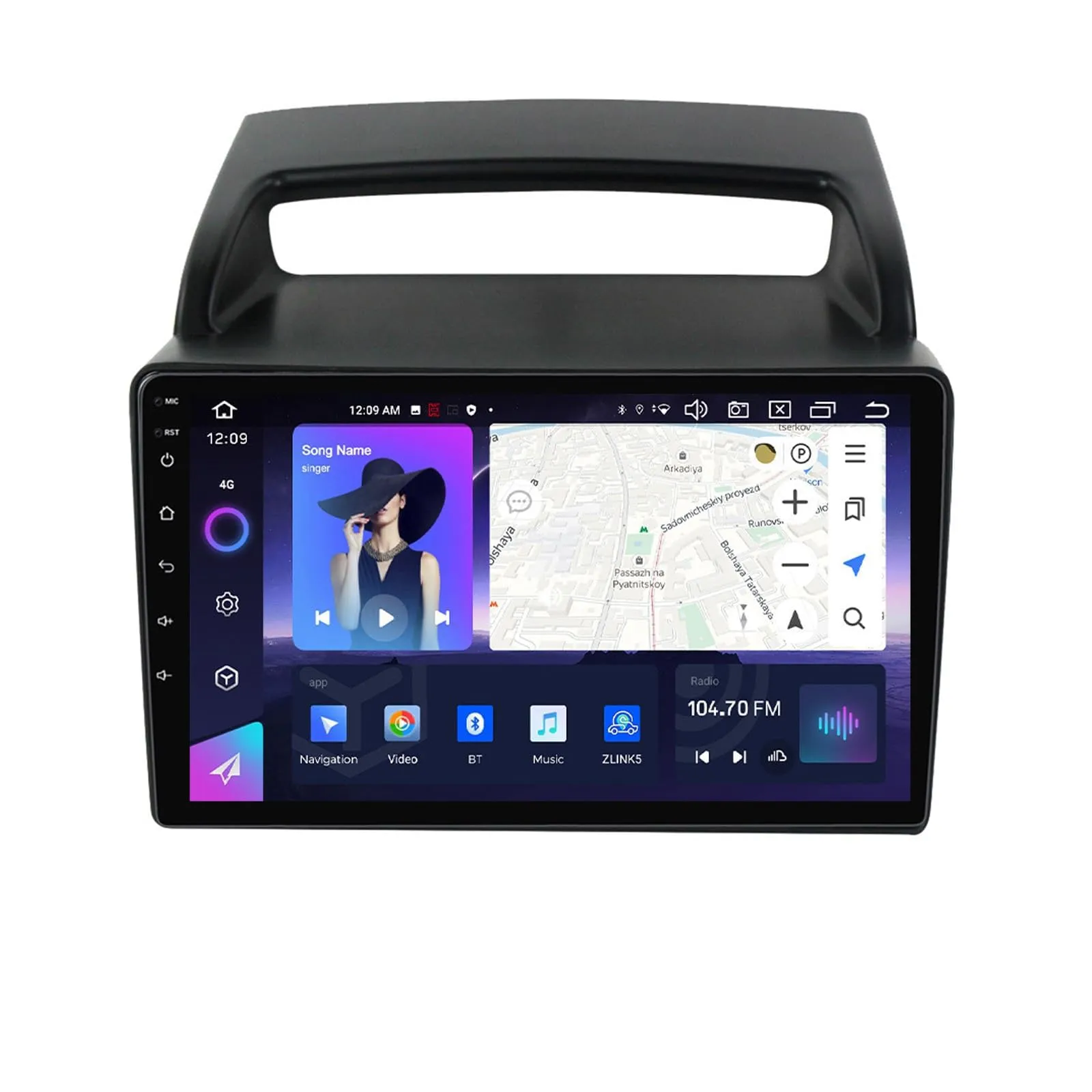 DPBXQ 9" Android 12 GPS Navigation Multimedia System for Kia Carnival VQ 2006-2014, 8 Core, 6GB RAM, 128GB ROM, WiFi, 4G, DAB, OBD2 - immagine 1