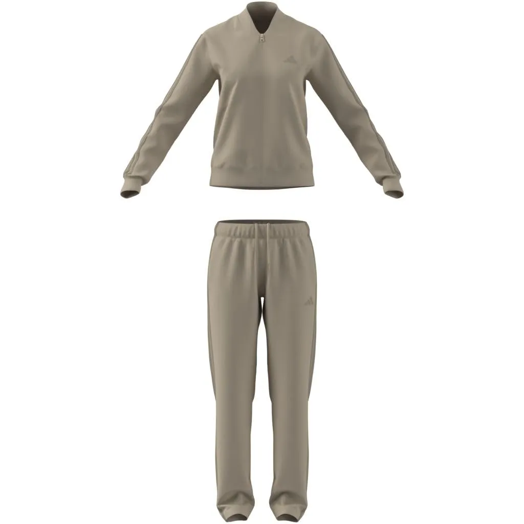 adidas Donna Essentials 3-Stripes Track Suit, Crystal Linen/Beige, S - immagine 7