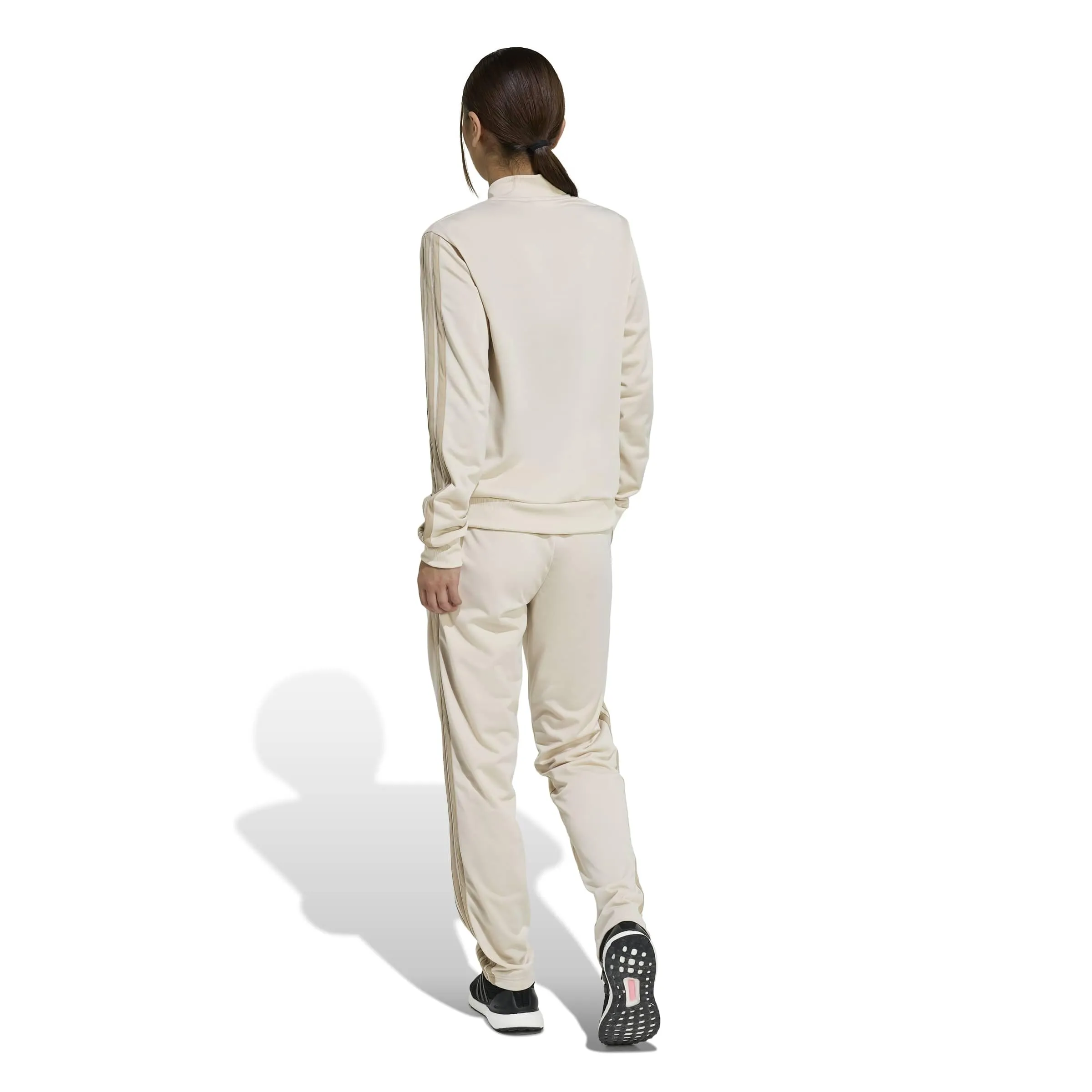 adidas Donna Essentials 3-Stripes Track Suit, Crystal Linen/beige, XS - immagine 2