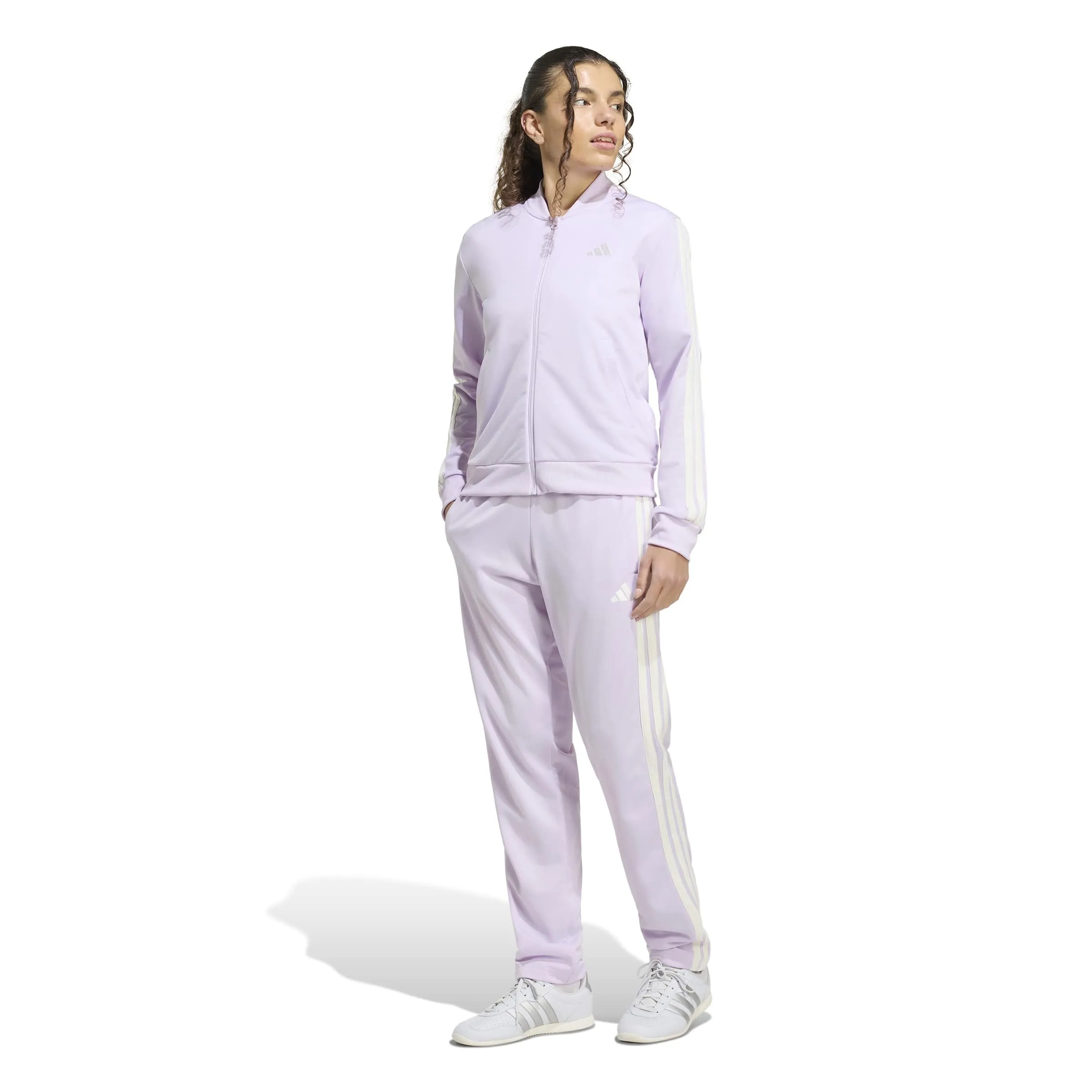 adidas Essentials 3-Stripes Tracksuit, Ice Lavender/Off White, XL - immagine 3
