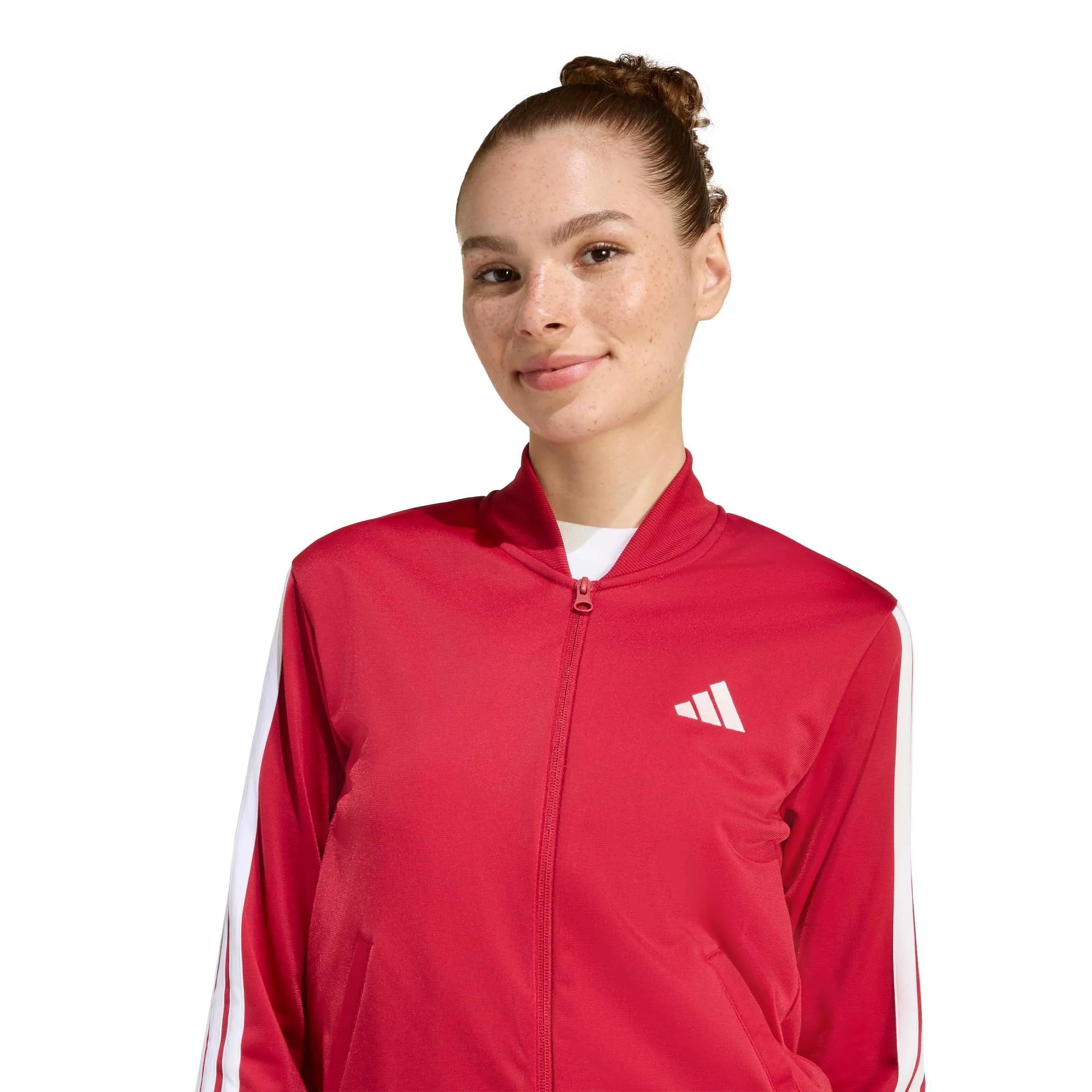 adidas Essentials 3-Stripes Tracksuit - Active Maroon, XS - immagine 4