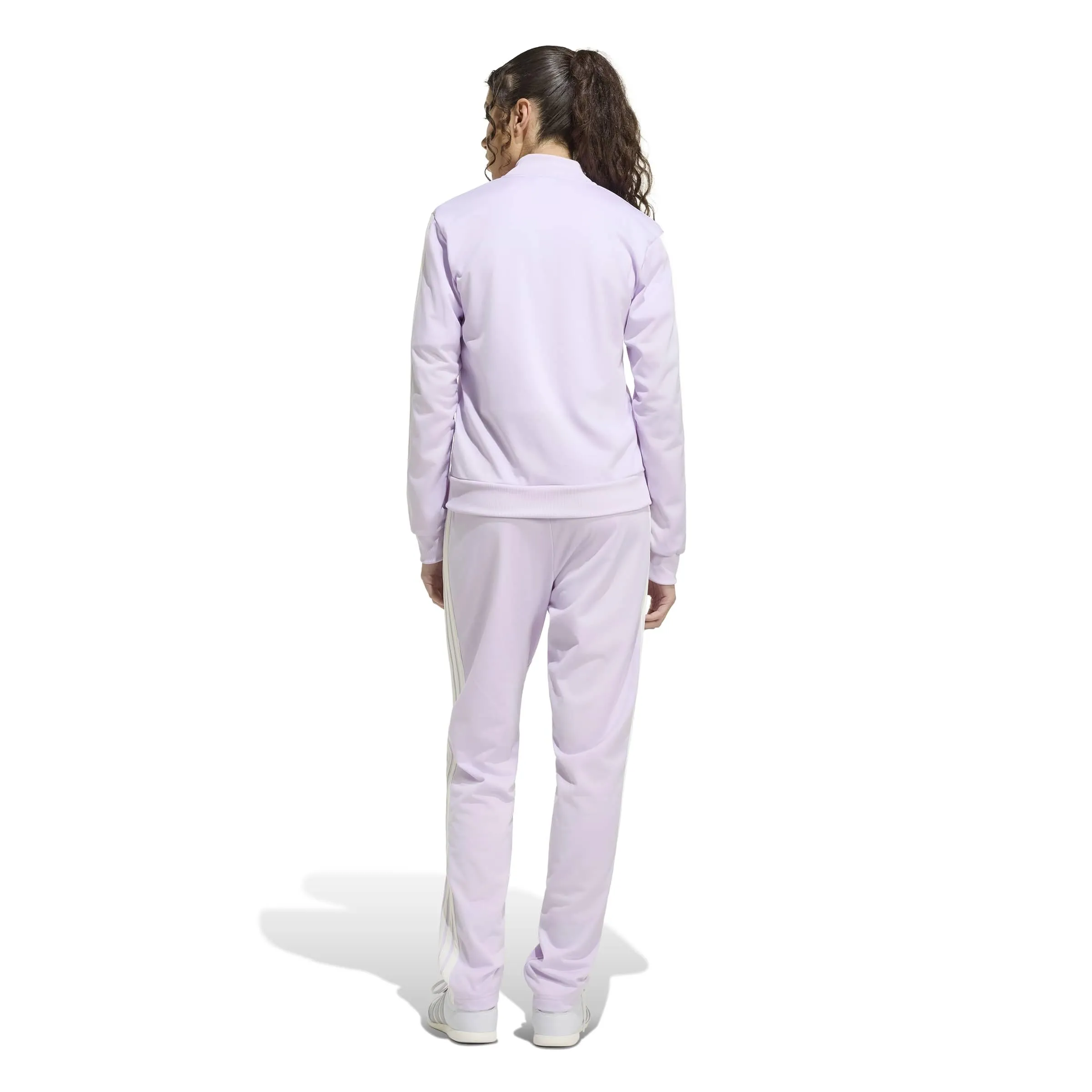 adidas Essentials 3-Stripes Tracksuit, Ice Lavender/Off White, L - immagine 2