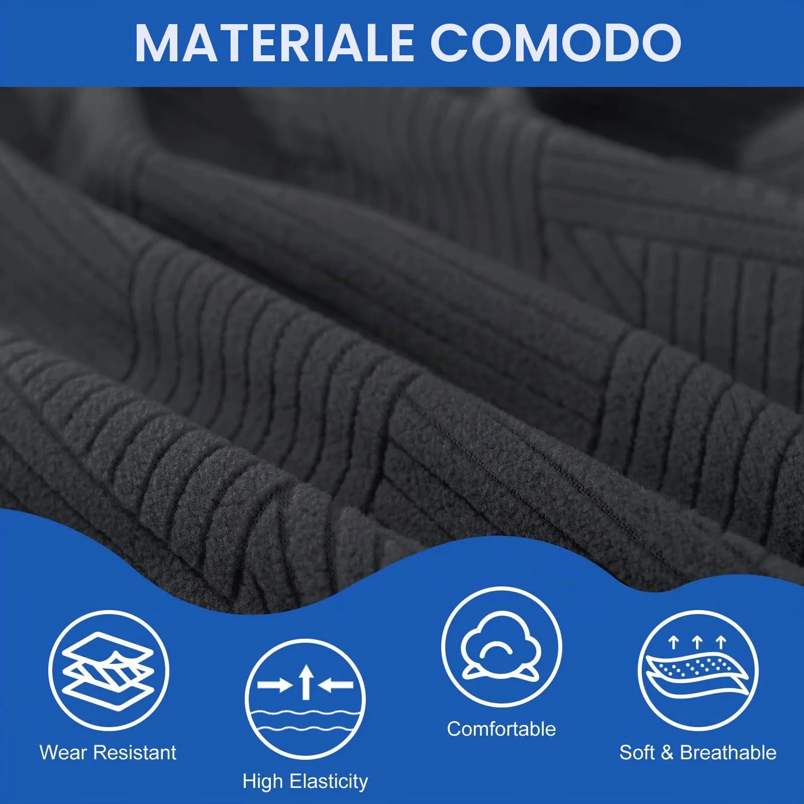 Ystyle Copri Testiera Letto Elasticizzata, 120cm, Grigio Scuro - immagine 4
