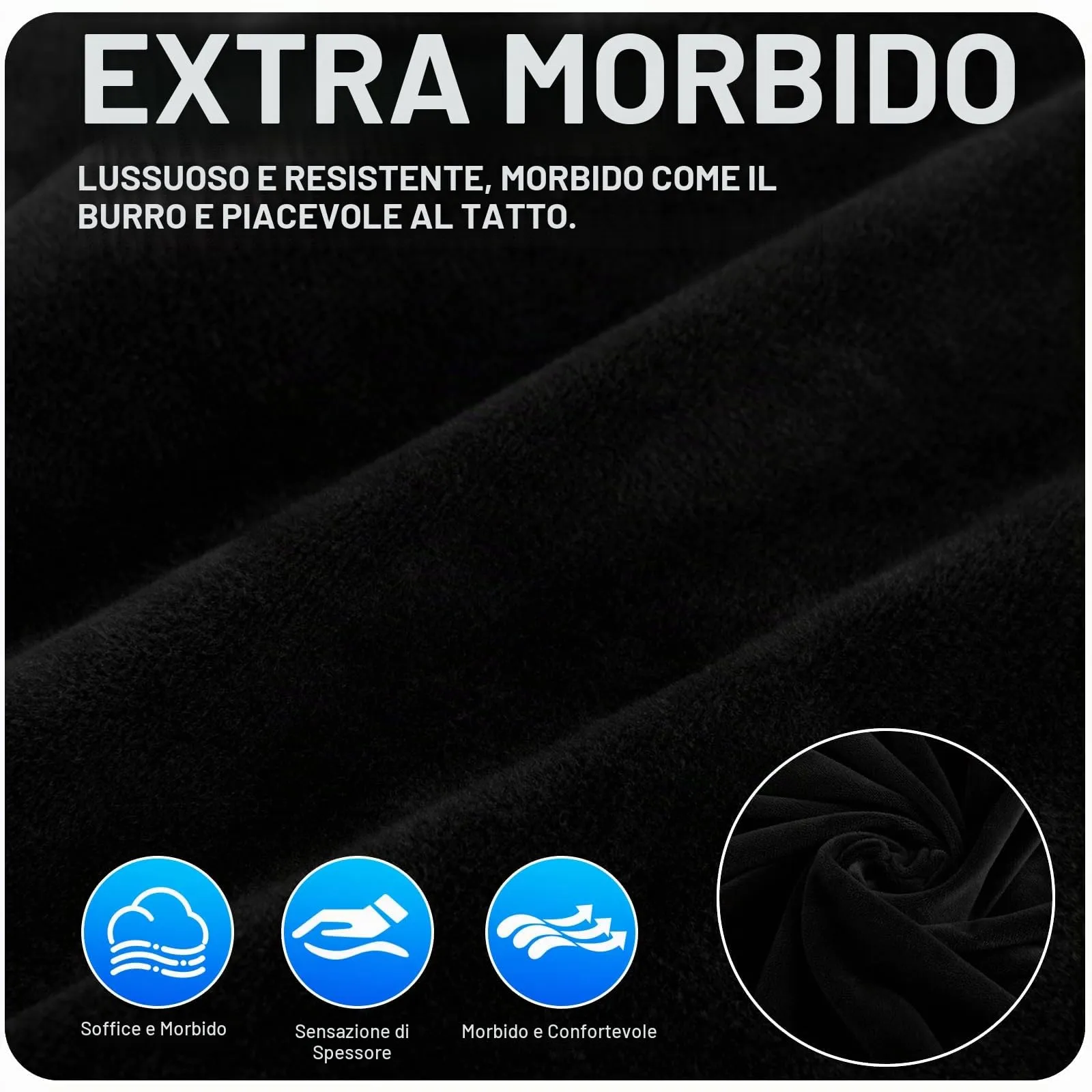 CYCMACO Copri Testata Letto in Velluto Universale 120cm, Nero - immagine 4