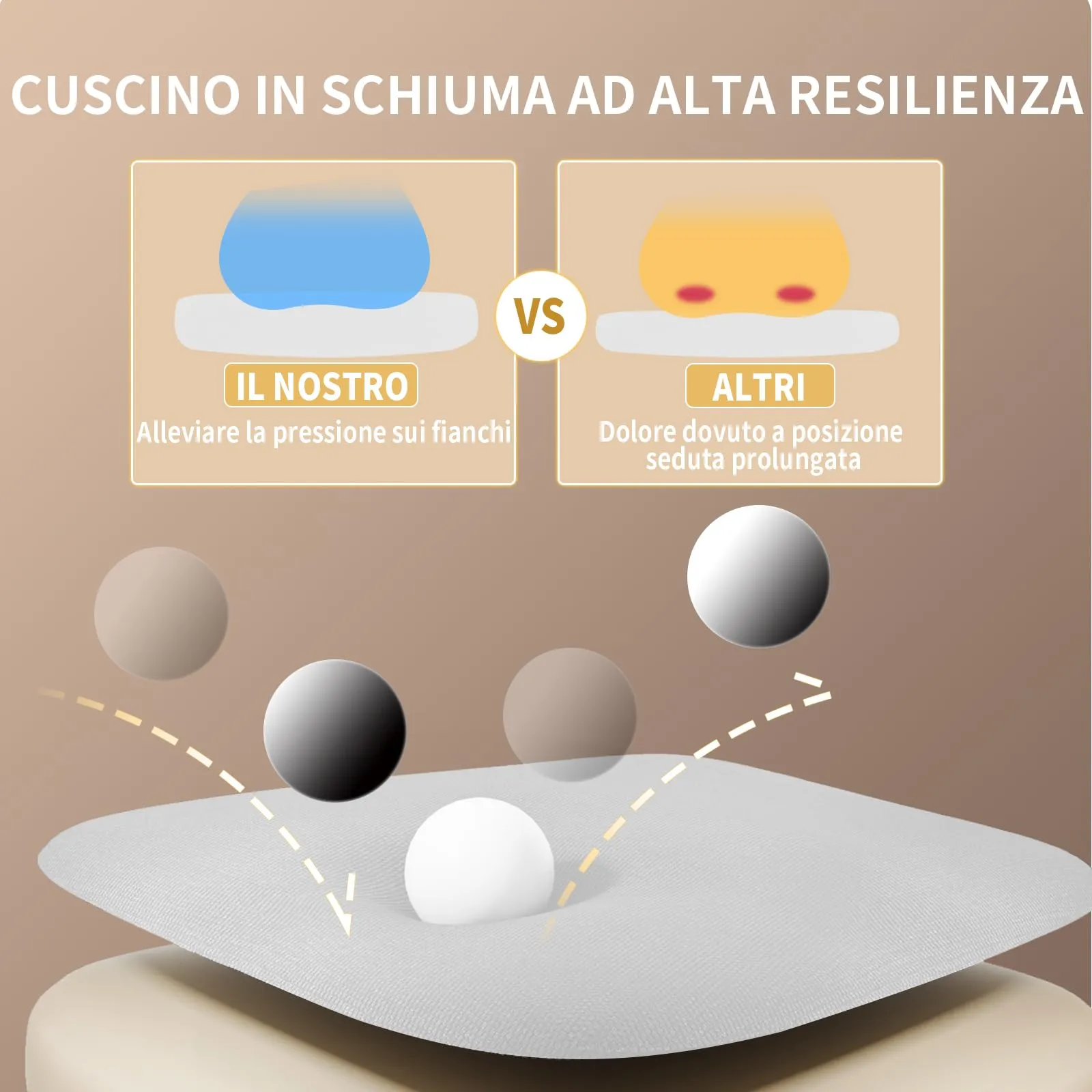 naspaluro Sedia da Ufficio Ergonomica, Braccioli Pieghevoli, Seduta e Schienale in Rete, Grigio - immagine 4