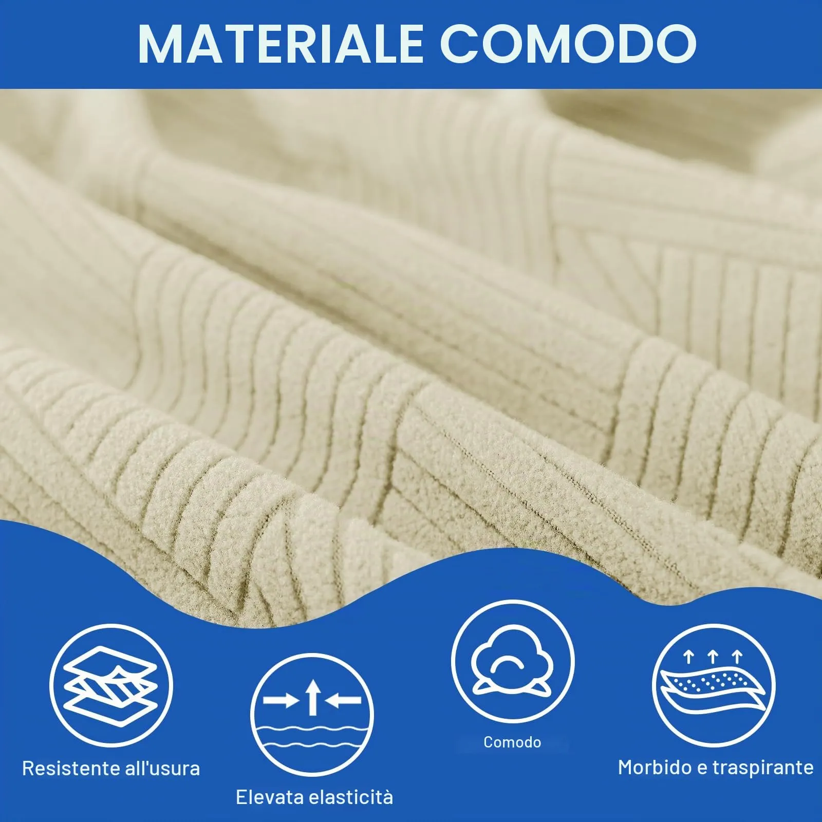 Ystyle Copri Testiera Letto Elasticizzata Matrimoniale, 200cm, Beige - immagine 4