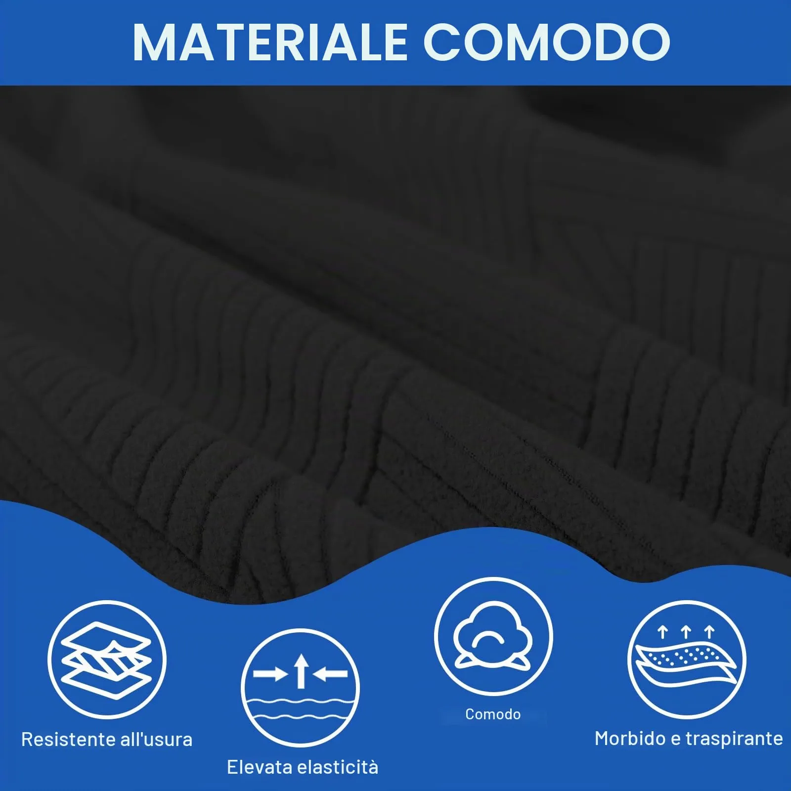 Ystyle Copri Testiera Letto Elasticizzata Matrimoniale, 200cm, Nero - immagine 4