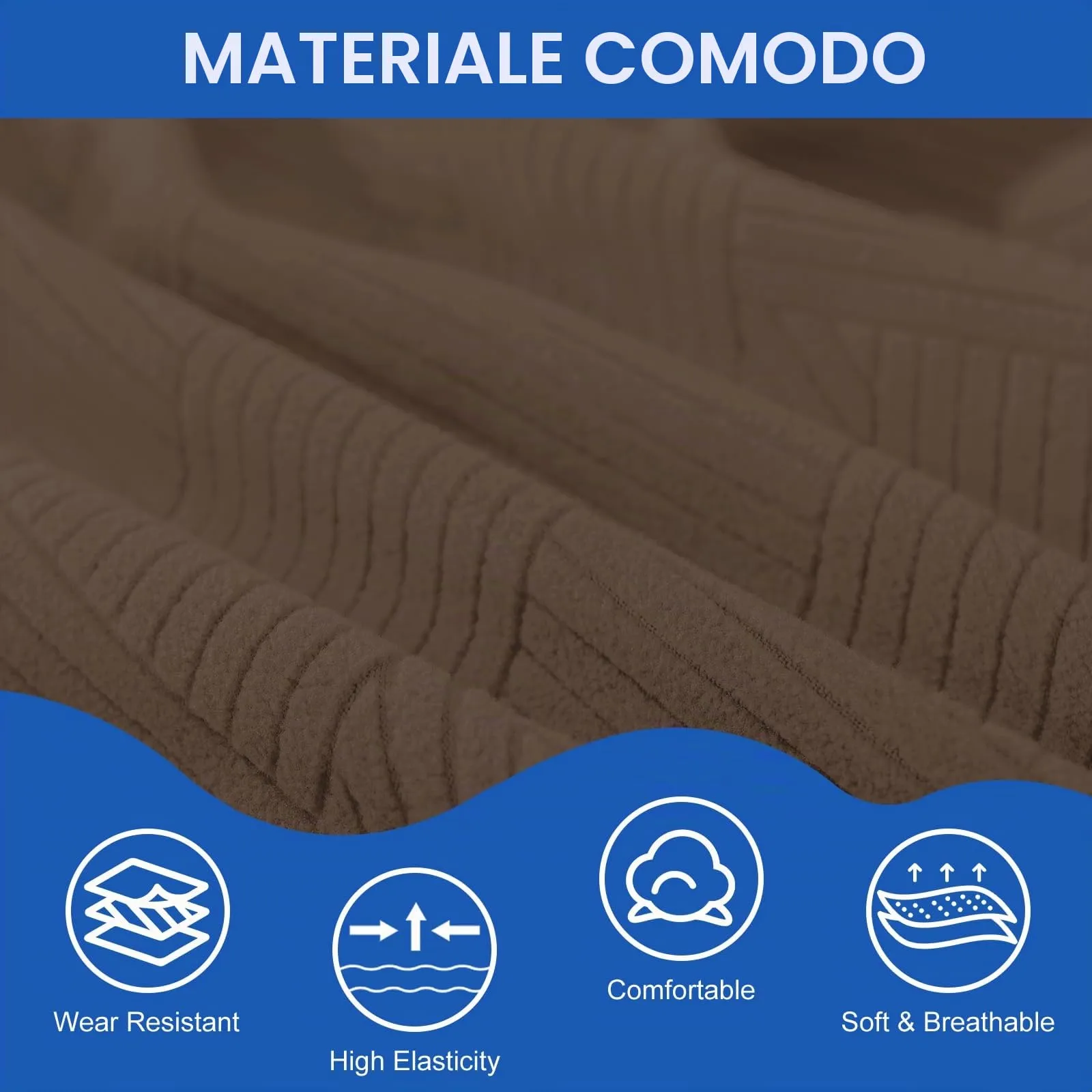 Ystyle Copri Testiera Letto Elasticizzata Matrimoniale, 180cm, Caffè - immagine 4