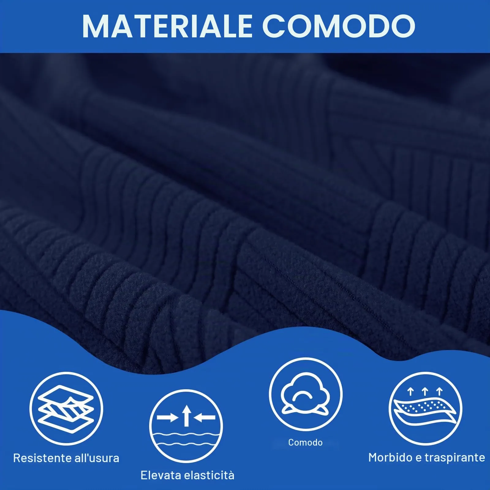 Ystyle Copri Testiera Letto Elasticizzata, 120cm, Blu Scuro - immagine 4