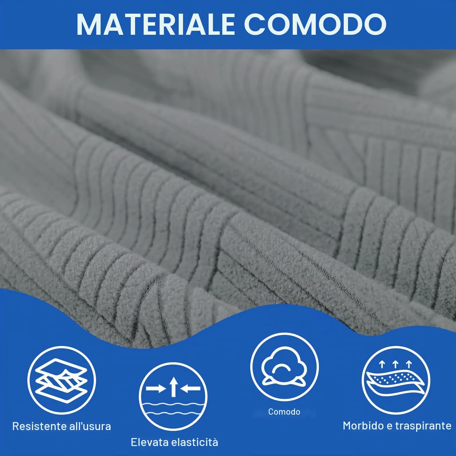 Ystyle Copri Testiera Letto Elasticizzata Matrimoniale, 180cm, Grigio Chiaro - immagine 4