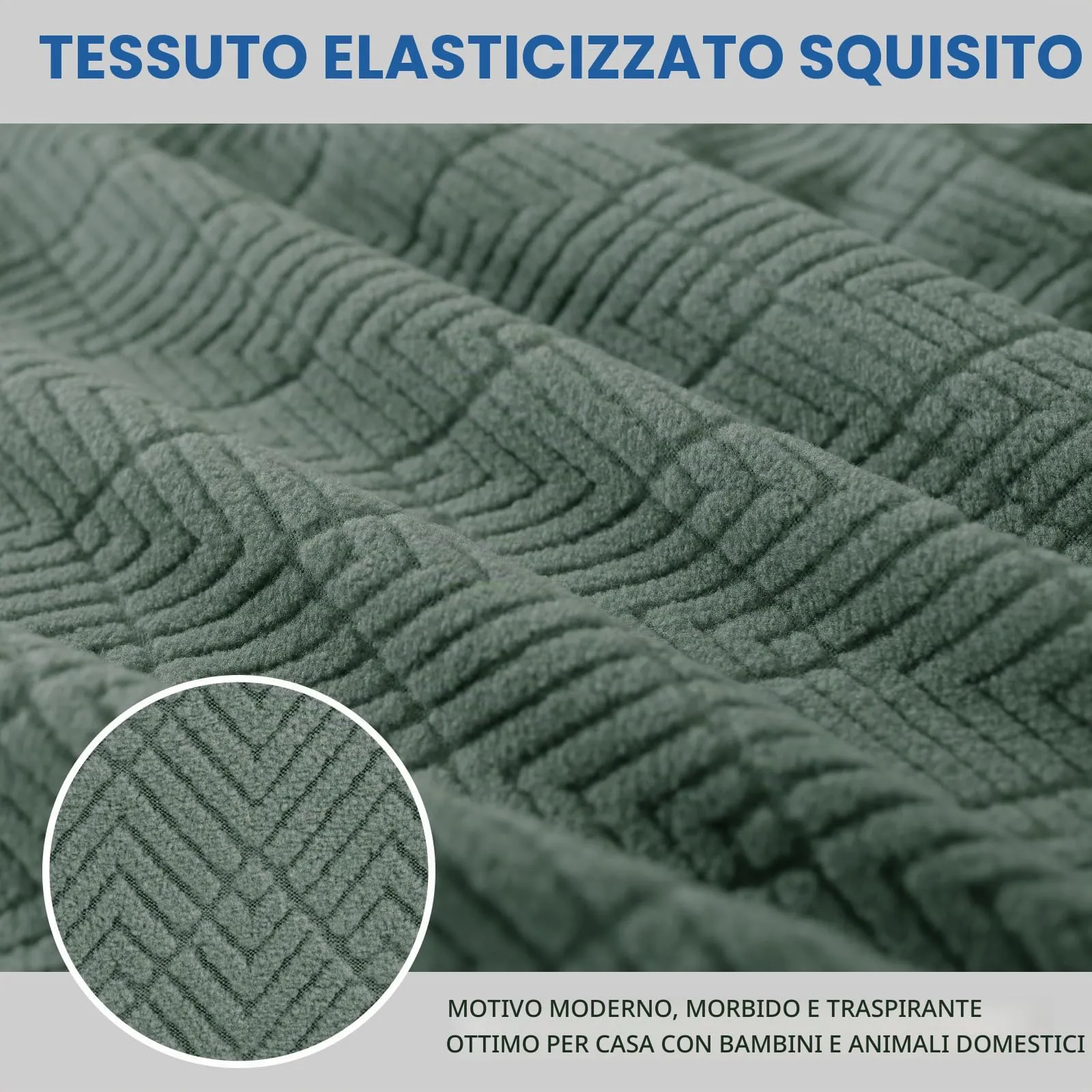 YSTELLAA Copri Testata Letto Singolo Elasticizzata, 120cm, Lavabile e Antipolvere, Verde Soia - immagine 4