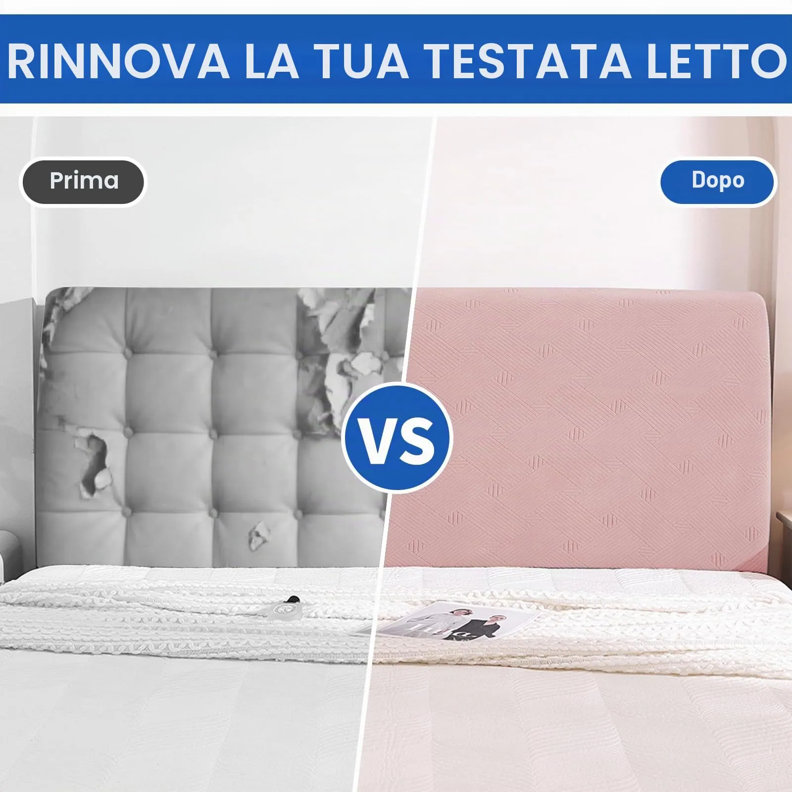 Ystyle Copri Testiera Letto Elasticizzata Matrimoniale, 200cm, Rose - immagine 7