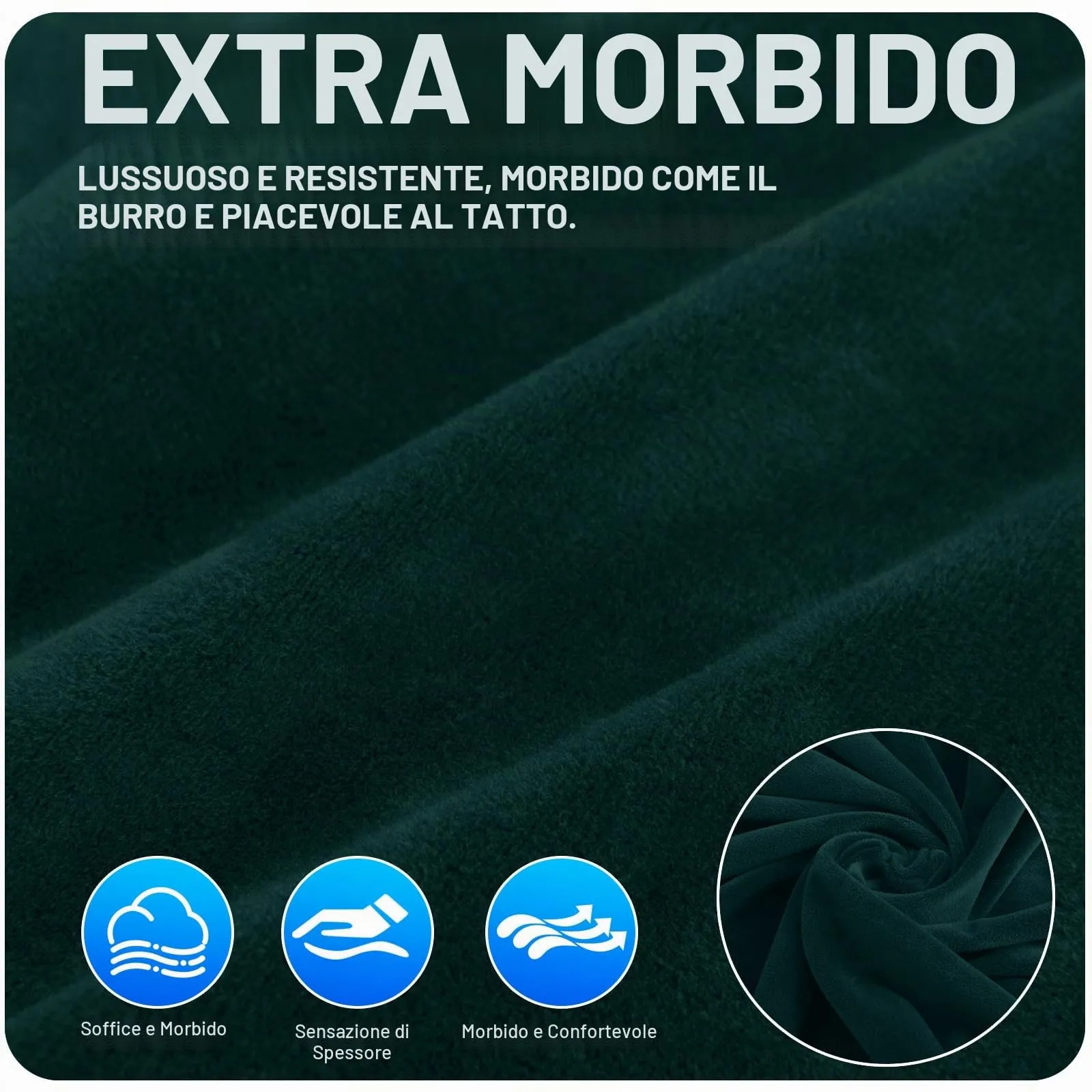 CYCMACO Copri Testata Letto in Velluto Universale, 150cm, Verde Scuro - immagine 4