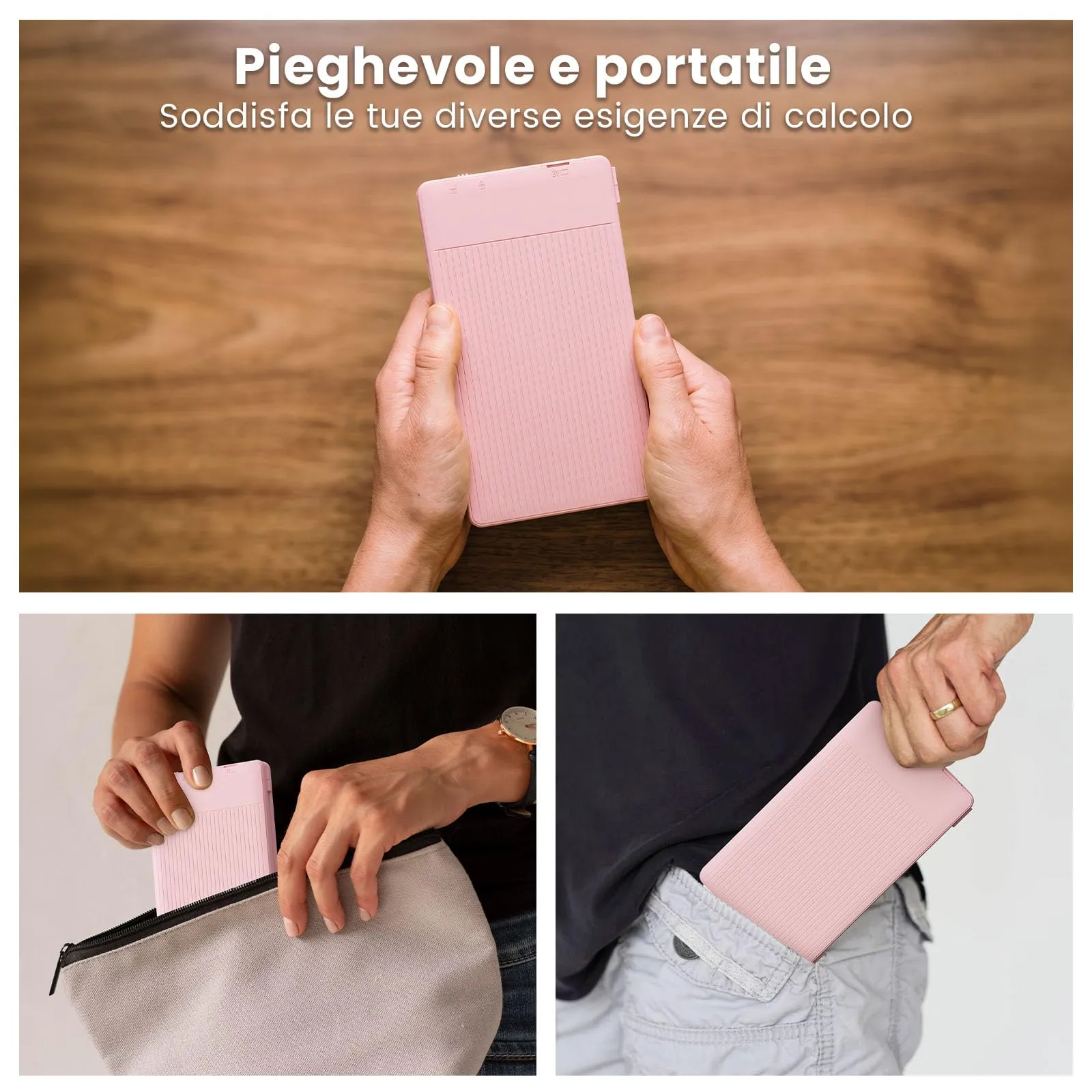 ROATEE 82MS Calcolatrice Scientifica Pieghevole con Blocco Note LCD e Display a 2 Righe - immagine 6