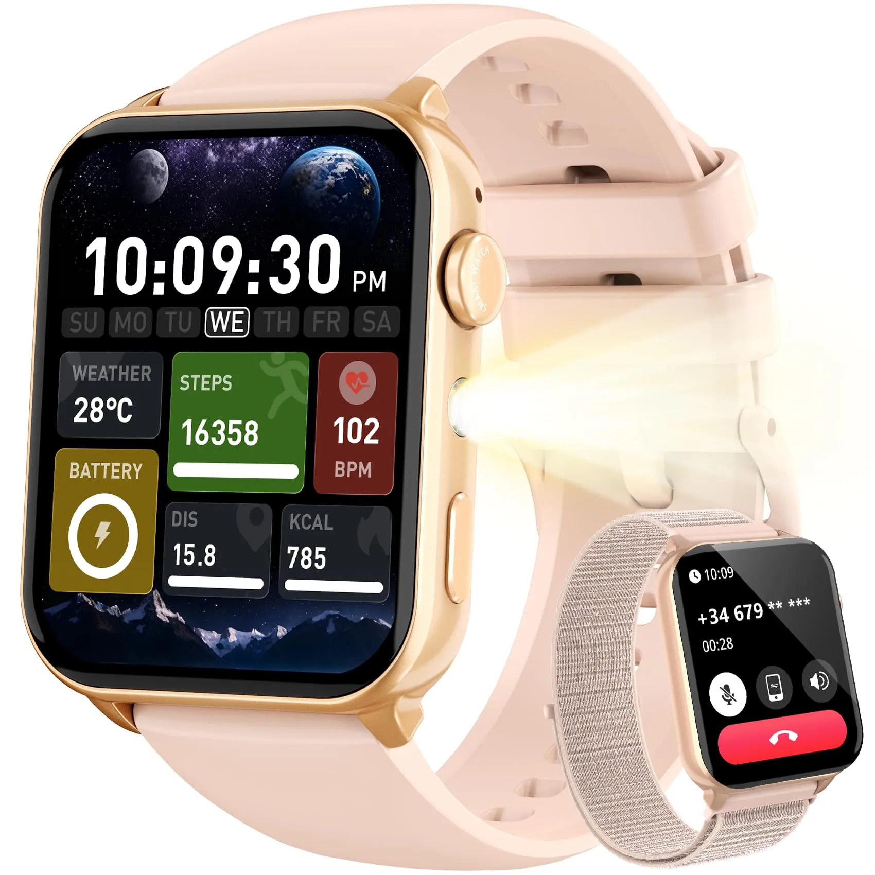 Blackview R30max Smartwatch 1.91'' Chiamate Bluetooth, 100+ Modalità Sportive, Cardiofrequenzimetro, SpO2, Monitoraggio Sonno, Torcia, Android e iOS - immagine 1