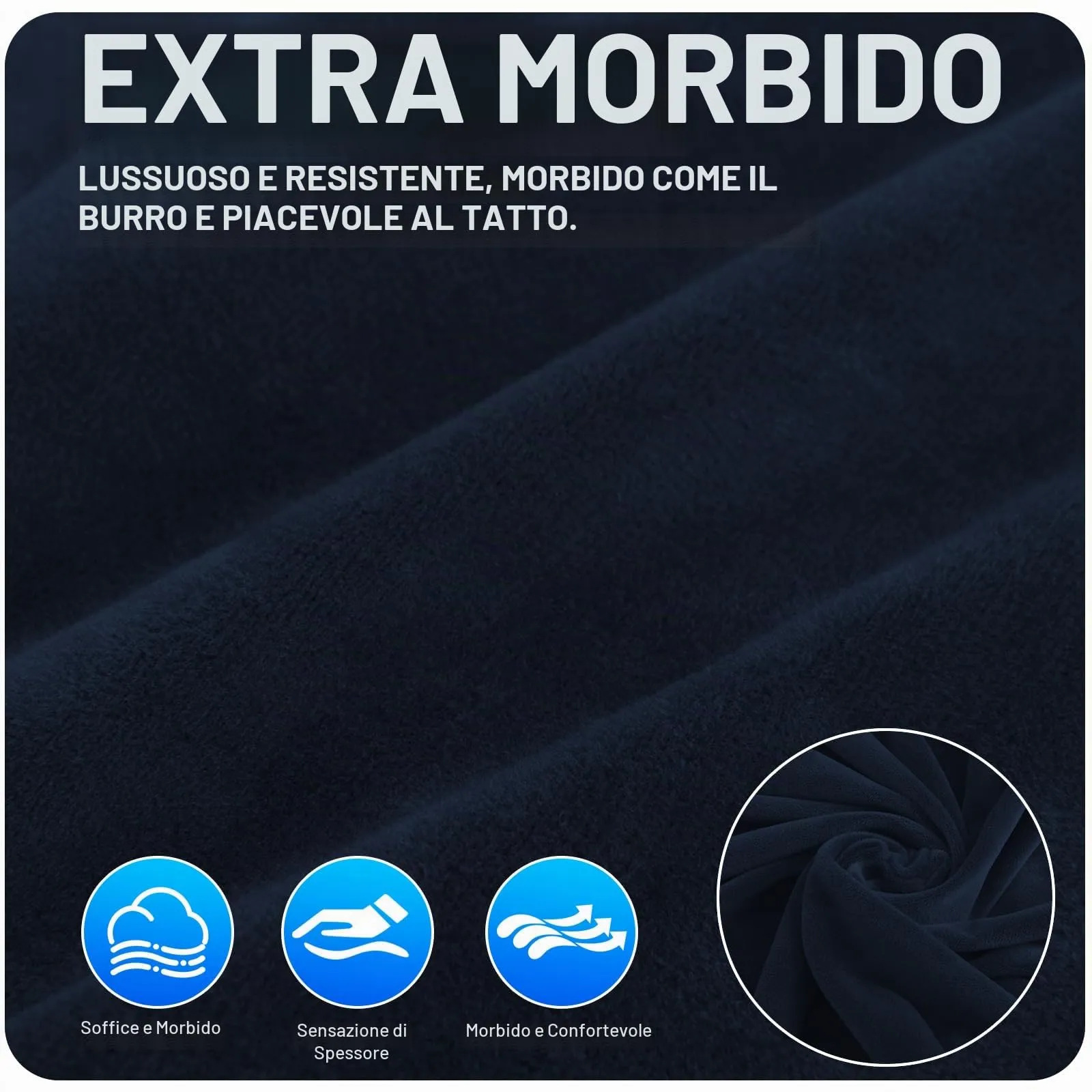 CYCMACO Copri Testata Letto in Velluto Universale 120cm, Blu Scuro - immagine 4