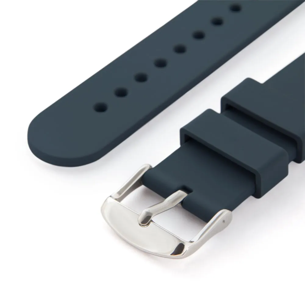 Archer Watch Straps Cinturini a Sgancio Rapido in Silicone, Blu Notte, 23mm - immagine 5