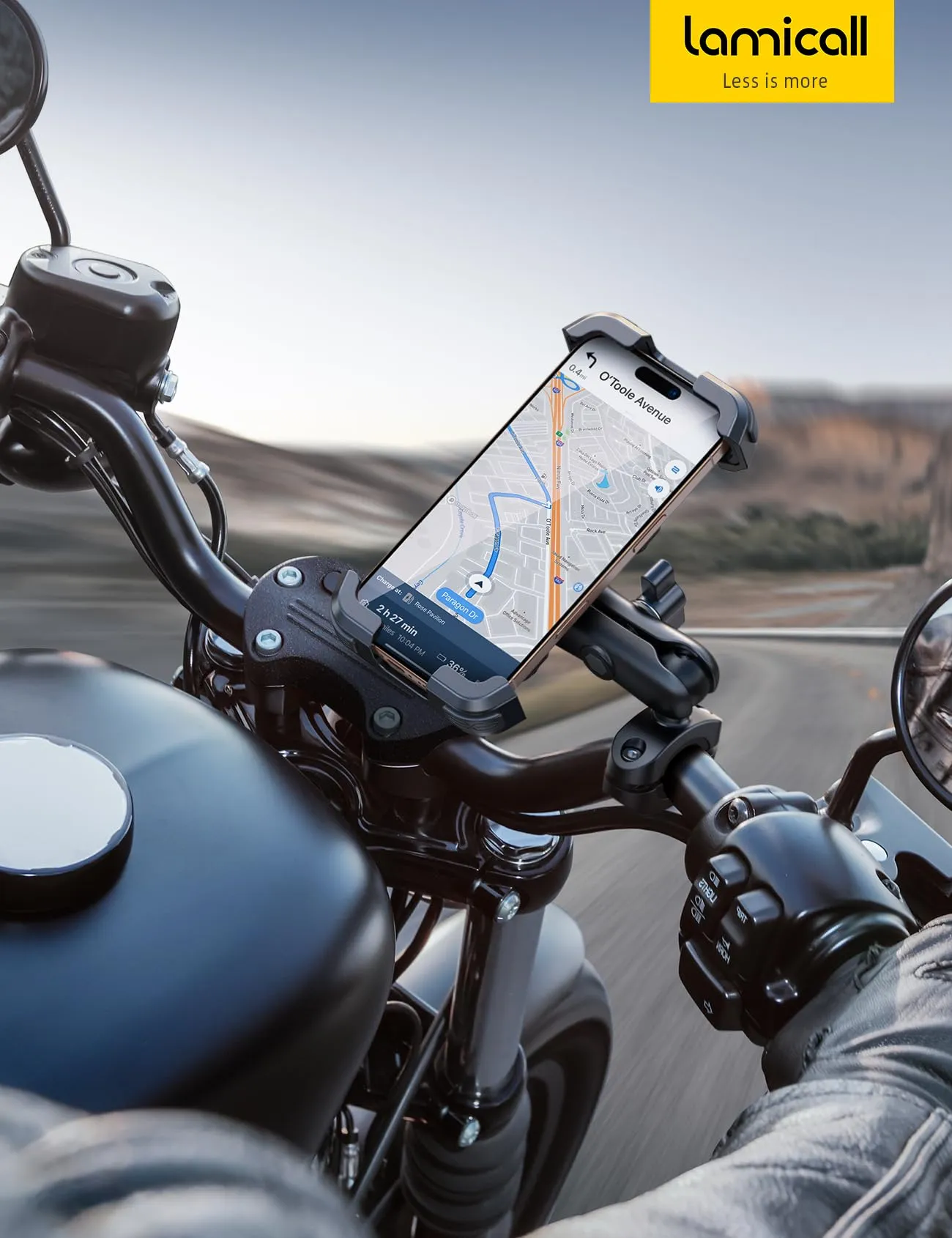 Lamicall Supporto Telefono Moto Antifurto e Doppio Antivibrazione - immagine 7