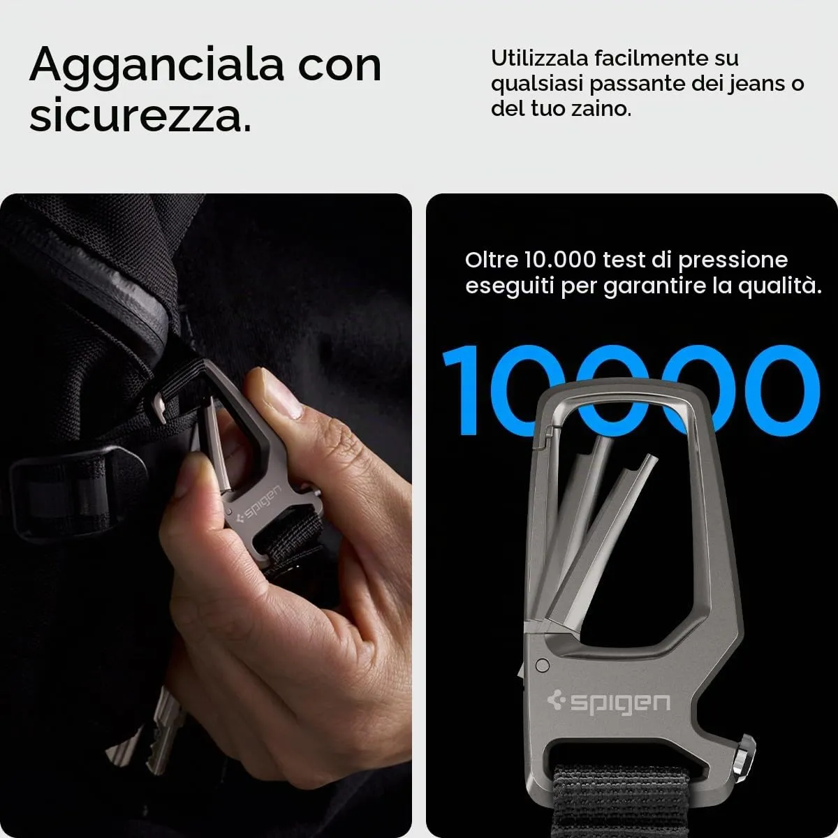 Spigen LIFE Moschettone Portachiavi Clip con Apribottiglie - immagine 4