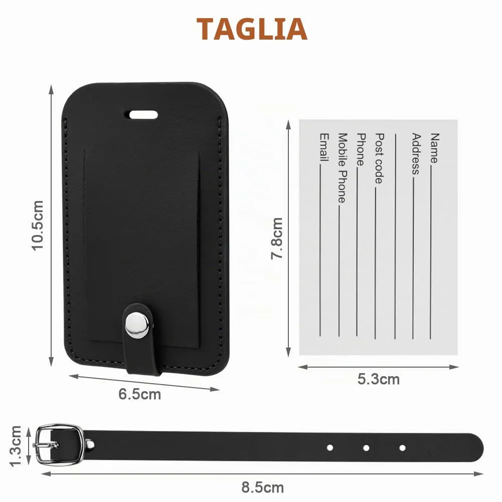 flintronic Viaggio Bagagli Tag, 2 Pezzi Etichette per Valigia - immagine 2