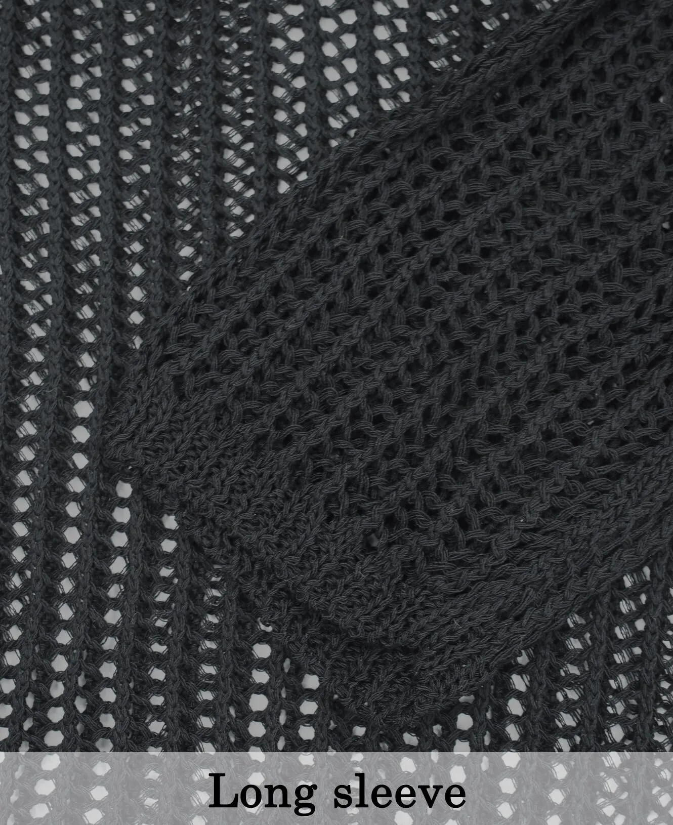 AIEOE Maglia da uomo trasparente in pizzo a manica lunga, Nero 04, XL - immagine 4