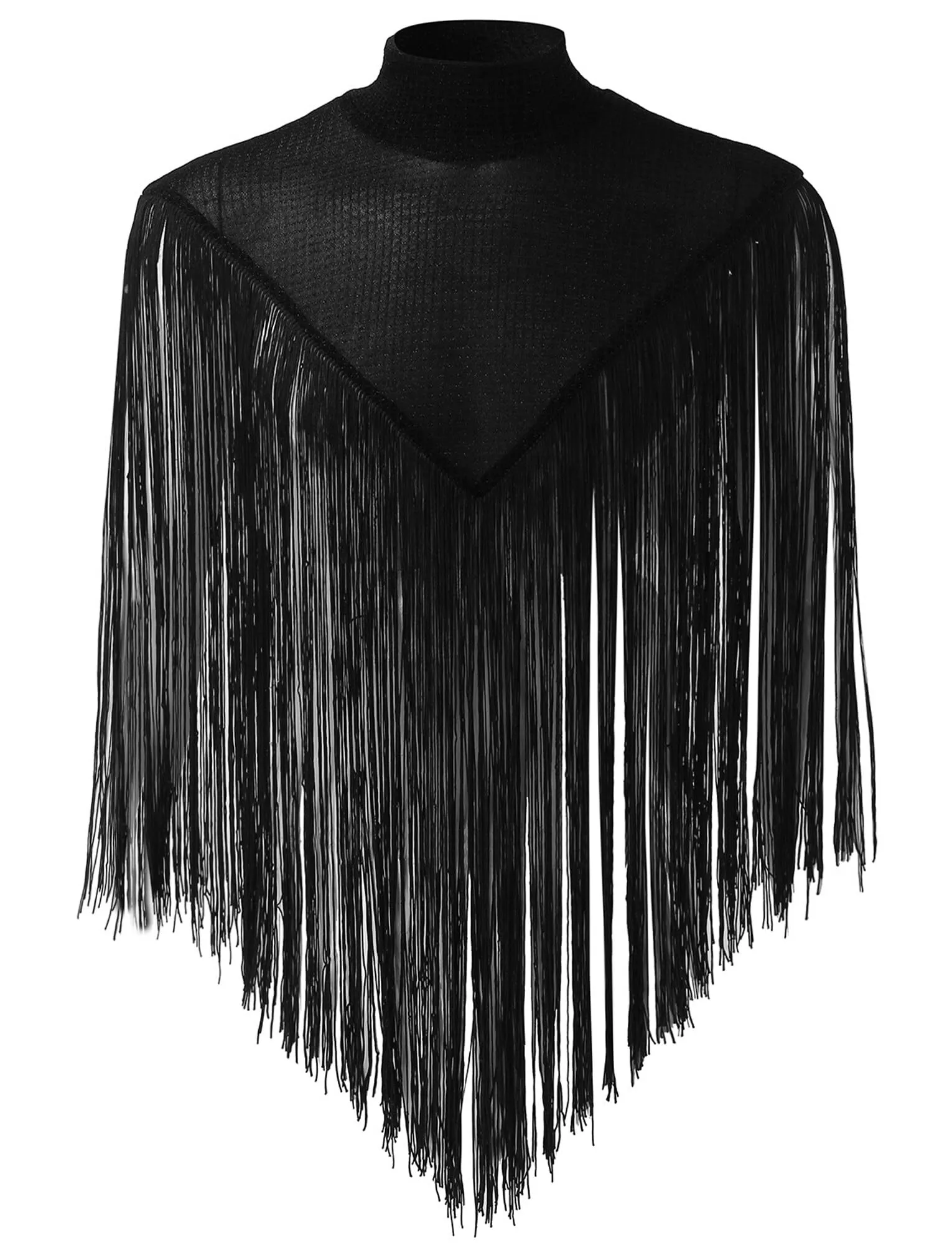 AIEOE Camicia da Uomo Trasparente in Rete con Pizzo, Maniche Lunghe, L - immagine 6