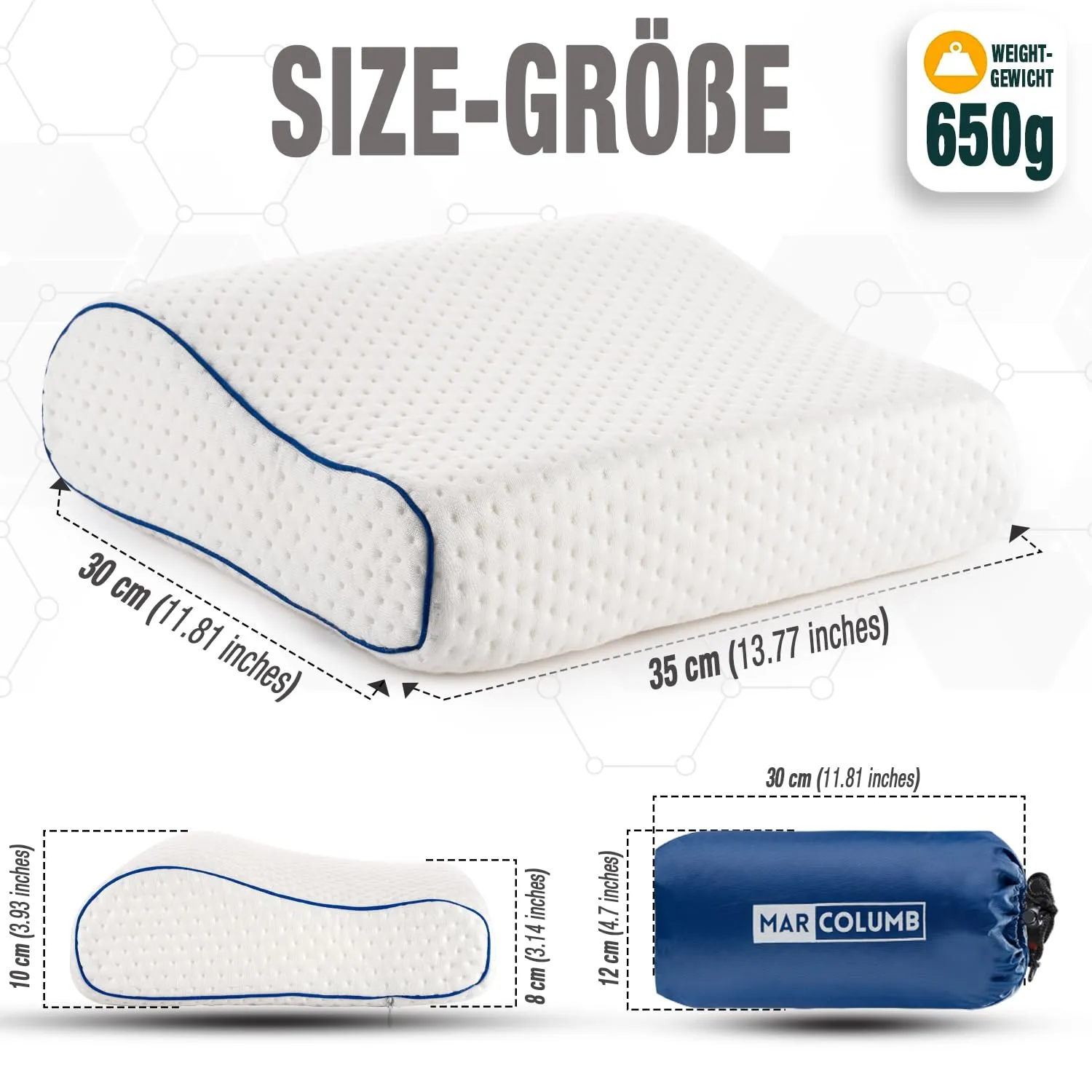 Marcolumb Cuscino da Viaggio in Memory Foam con Federa Termoregolante e Borsa Impermeabile, Nero - immagine 4