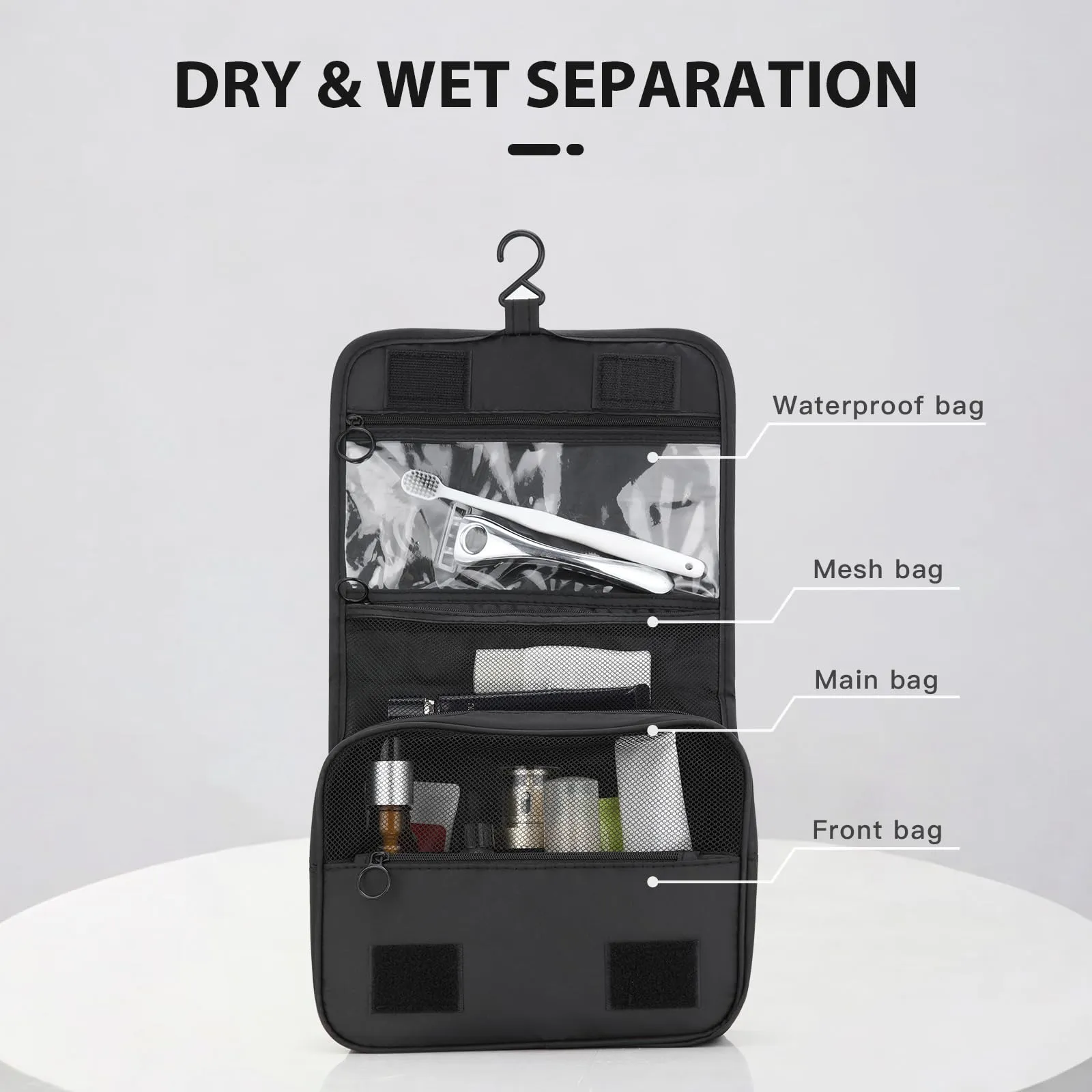 Zivacate Beauty Case da Appendere, Borsa da Toilette Impermeabile - immagine 4