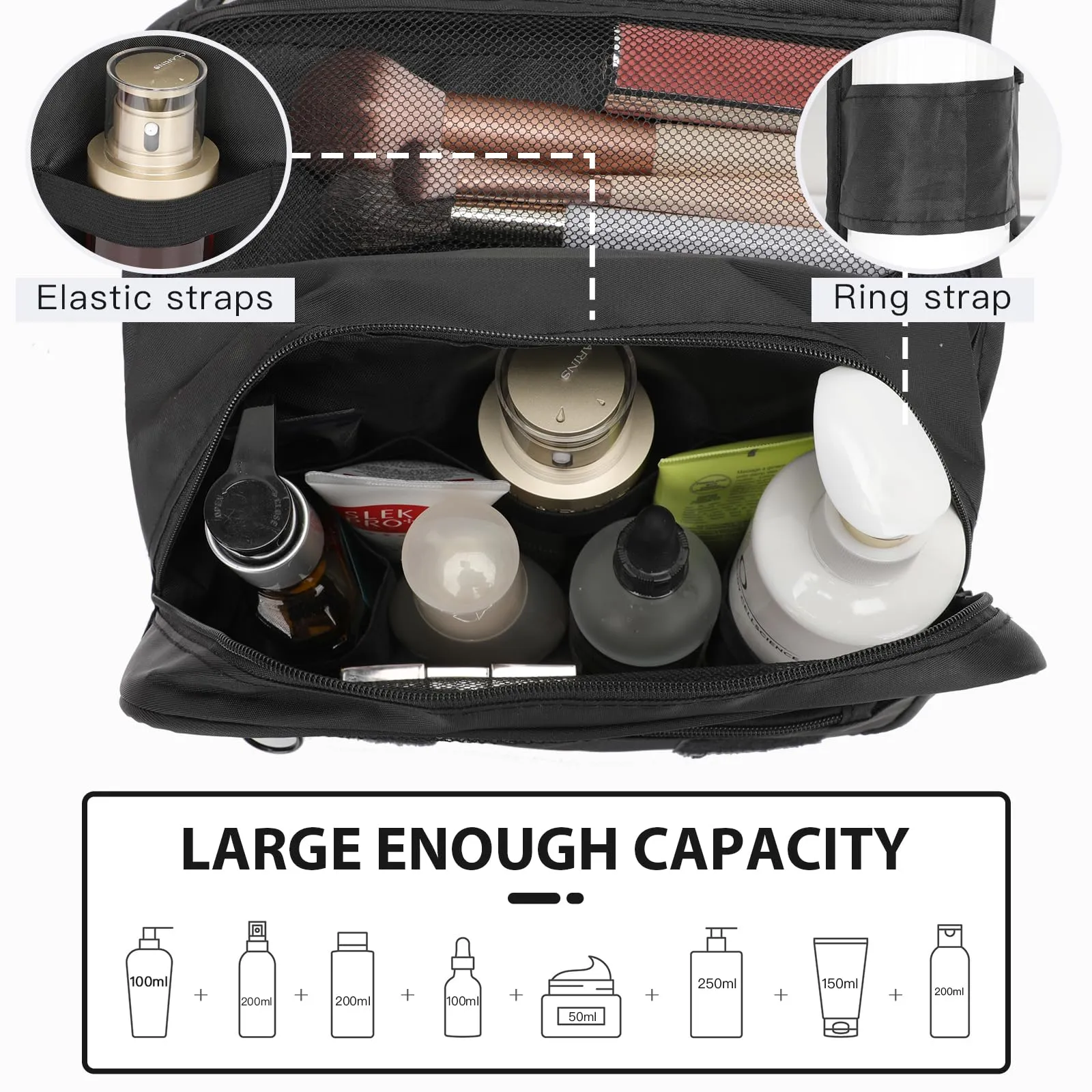 Zivacate Beauty Case da Appendere, Borsa da Toilette Impermeabile - immagine 5