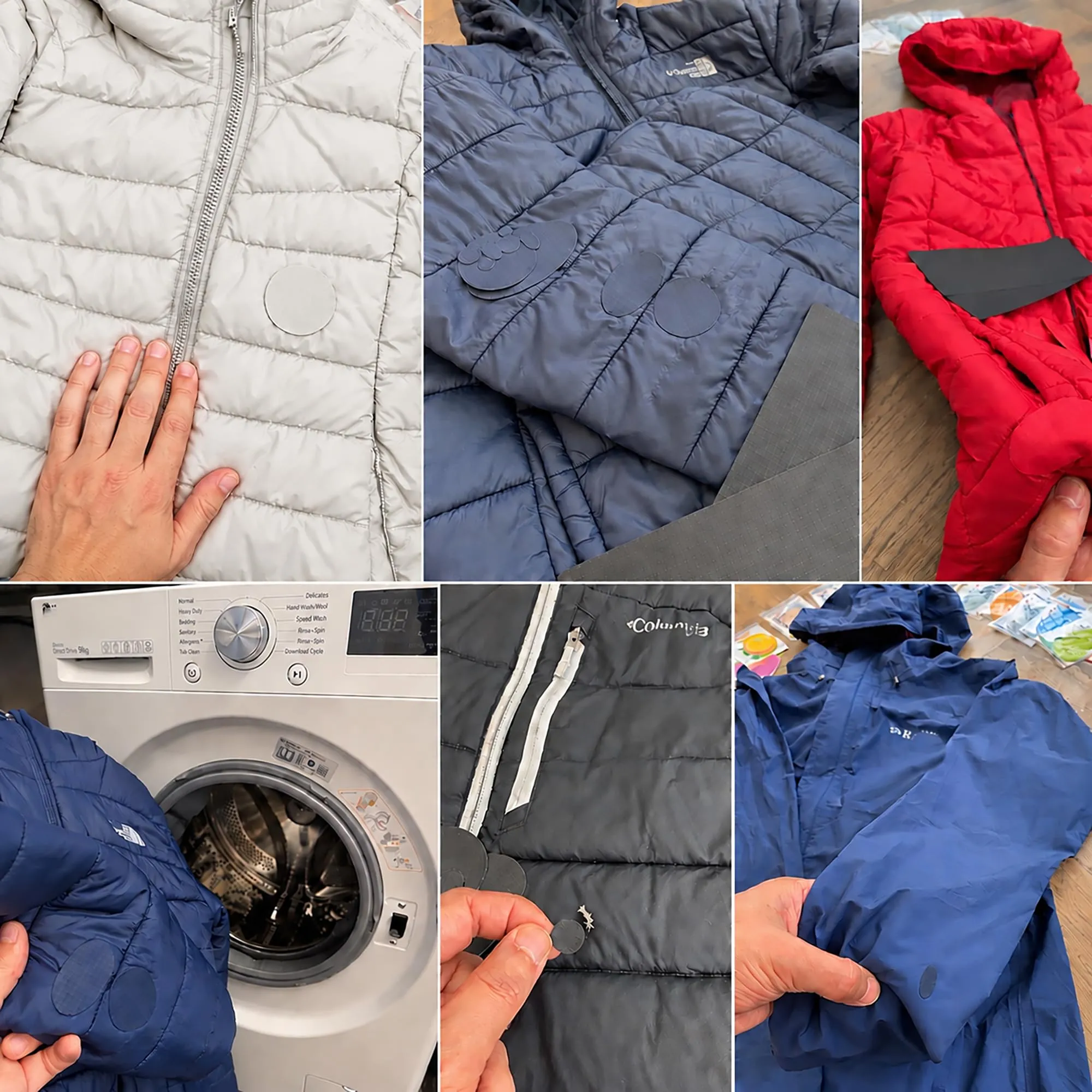 aZengear Toppe di Riparazione Impermeabili per Piumino e Tenda, 11 Pezzi, Bianco Pietra - immagine 8