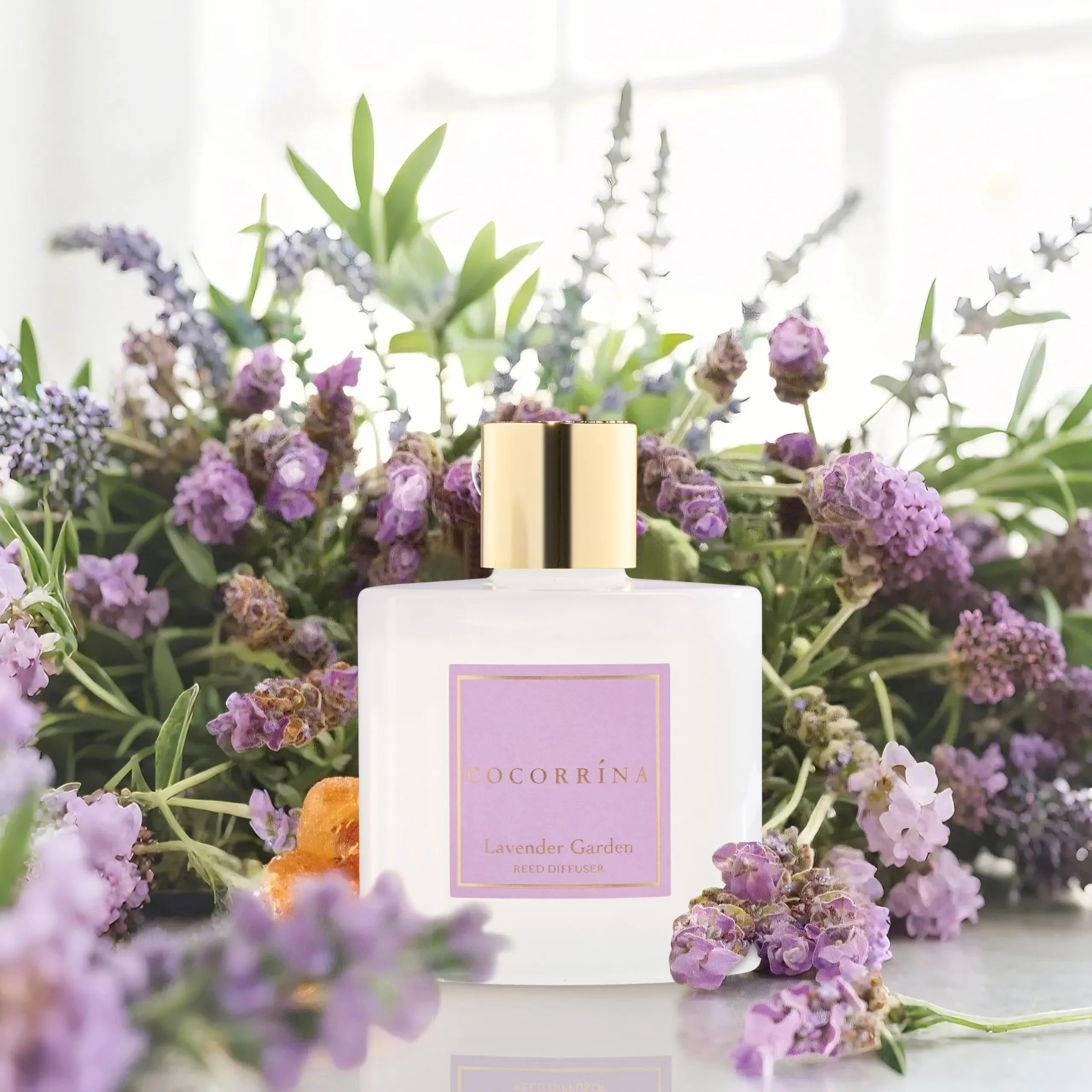 COCORRÍNA Diffusore Profumo Ambiente Lavender Garden, 200ml con Bastoncini - immagine 4