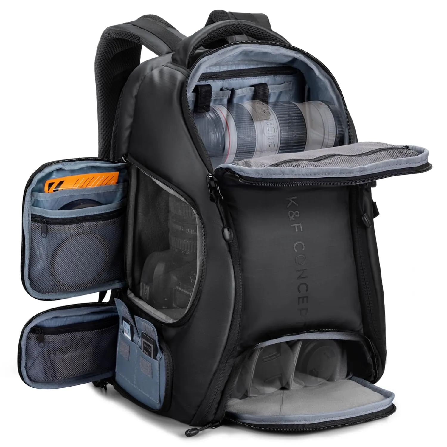 K&F Concept Zaino Fotografico 25L Impermeabile, Nero - immagine 1