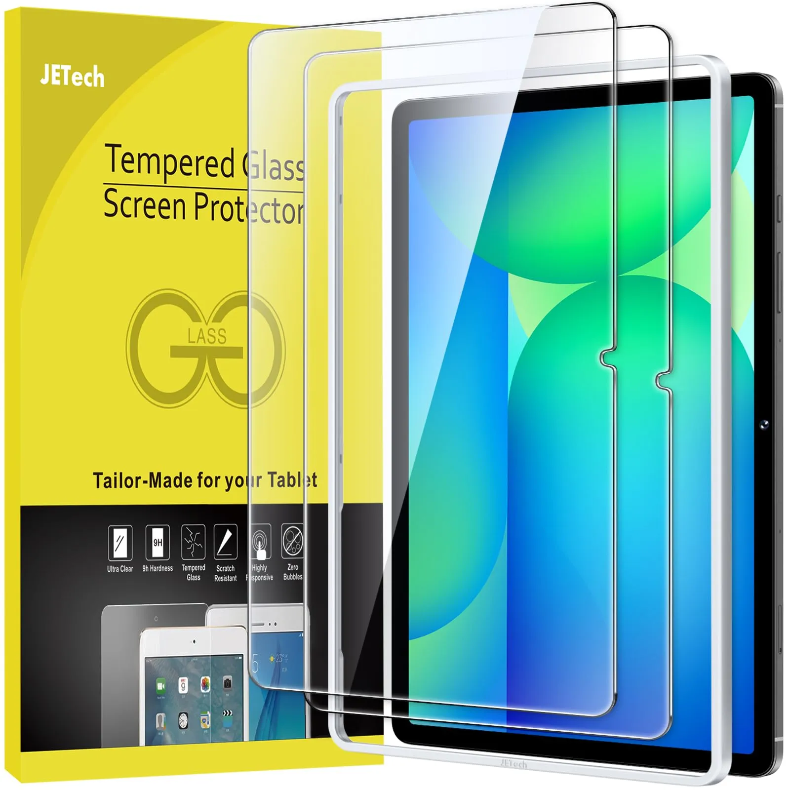 JETech Pellicola Protettiva per Samsung Galaxy Tab S10 FE Plus 13,1", 2 Pezzi - immagine 1