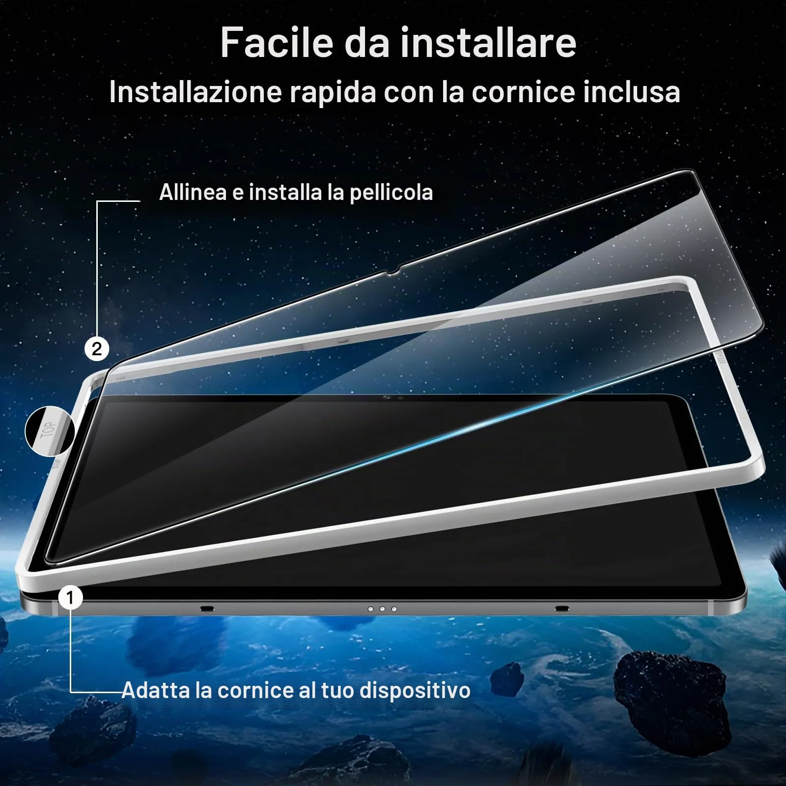 JETech Pellicola Protettiva per Samsung Galaxy Tab S10 FE Plus 13,1", 2 Pezzi - immagine 2