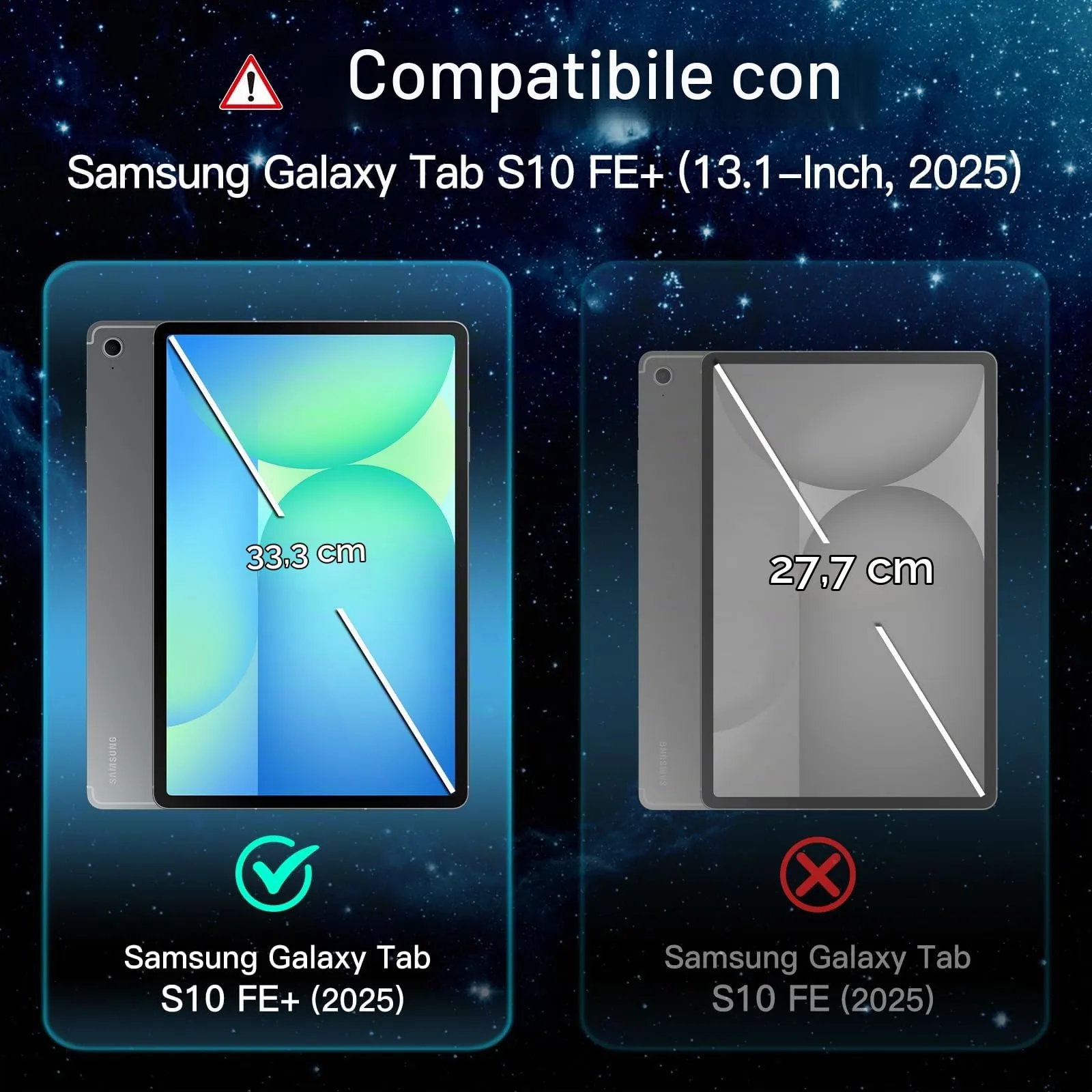 JETech Pellicola Protettiva per Samsung Galaxy Tab S10 FE Plus 13,1", 2 Pezzi - immagine 3