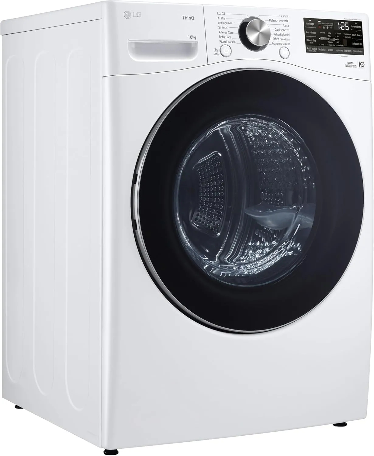 LG RH18U8AVCW Asciugatrice Smart 18kg Classe A+++ Pompa di Calore Dual Inverter Serie U8 Bianca - immagine 15