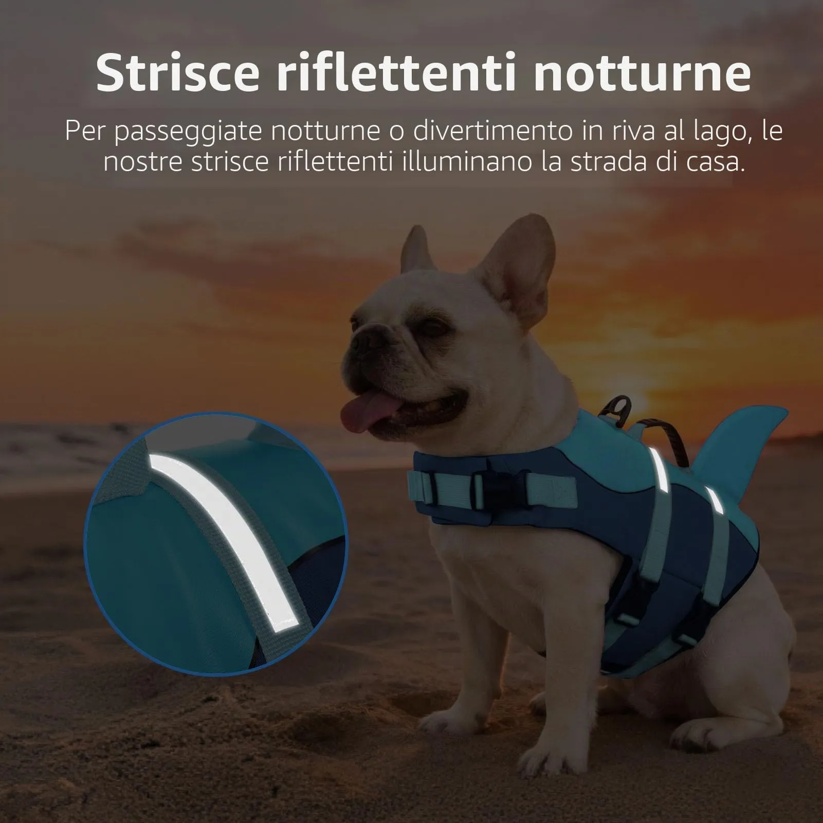 CITÉTOILE Giubbotto Salvagente per Cane Ripstop Regolabile, XL - immagine 4