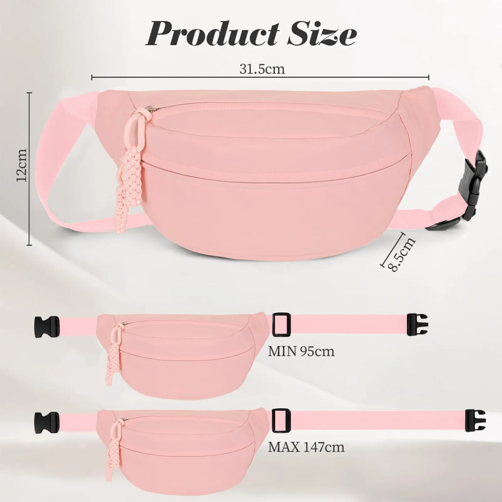 Aucuu Marsupio in Nylon per Donna e Uomo, 30 x 16 x 10 cm - immagine 2